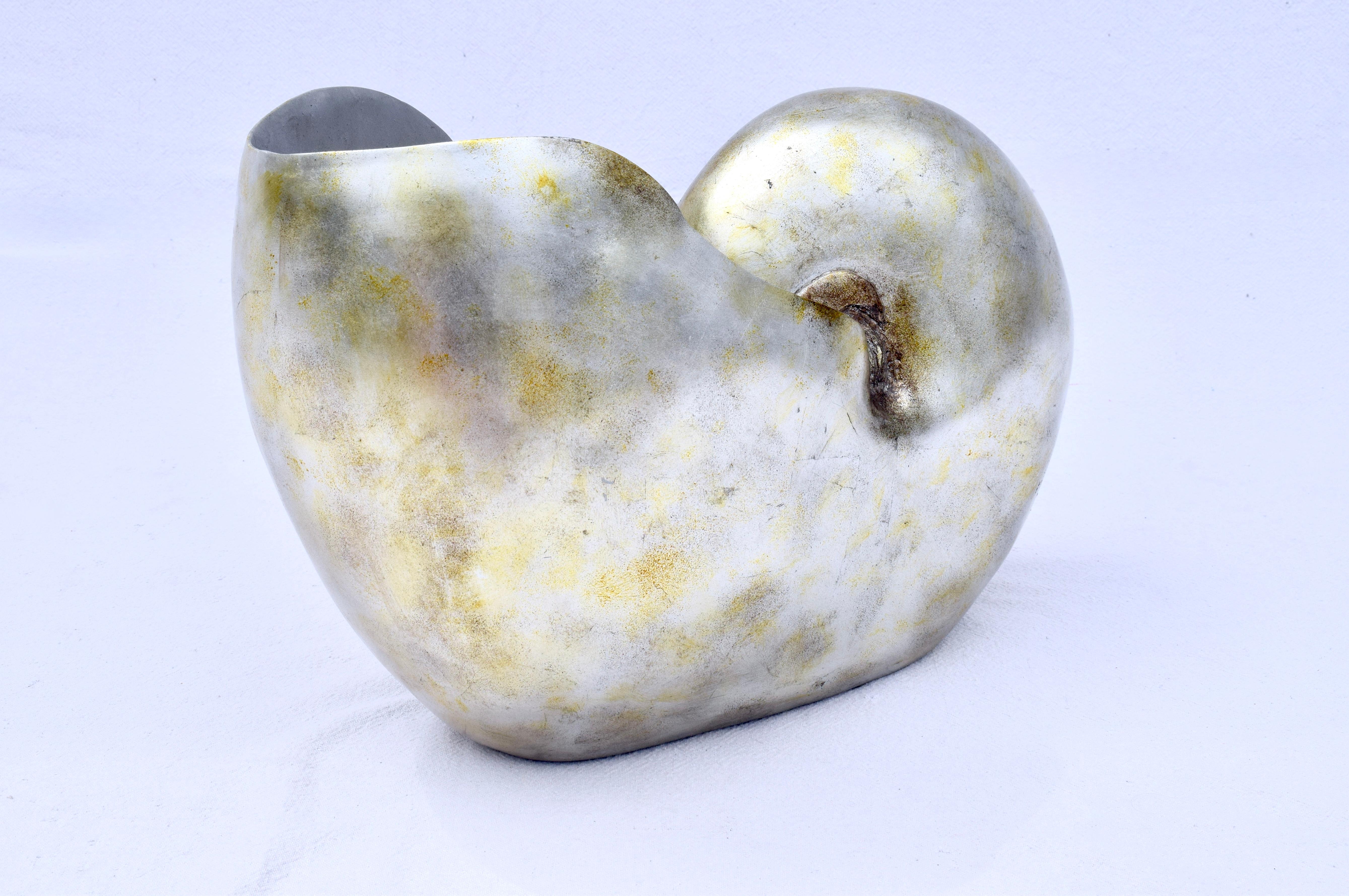 Contemporary Monumental Nautilus Shell Container Vase or Planter For Sale