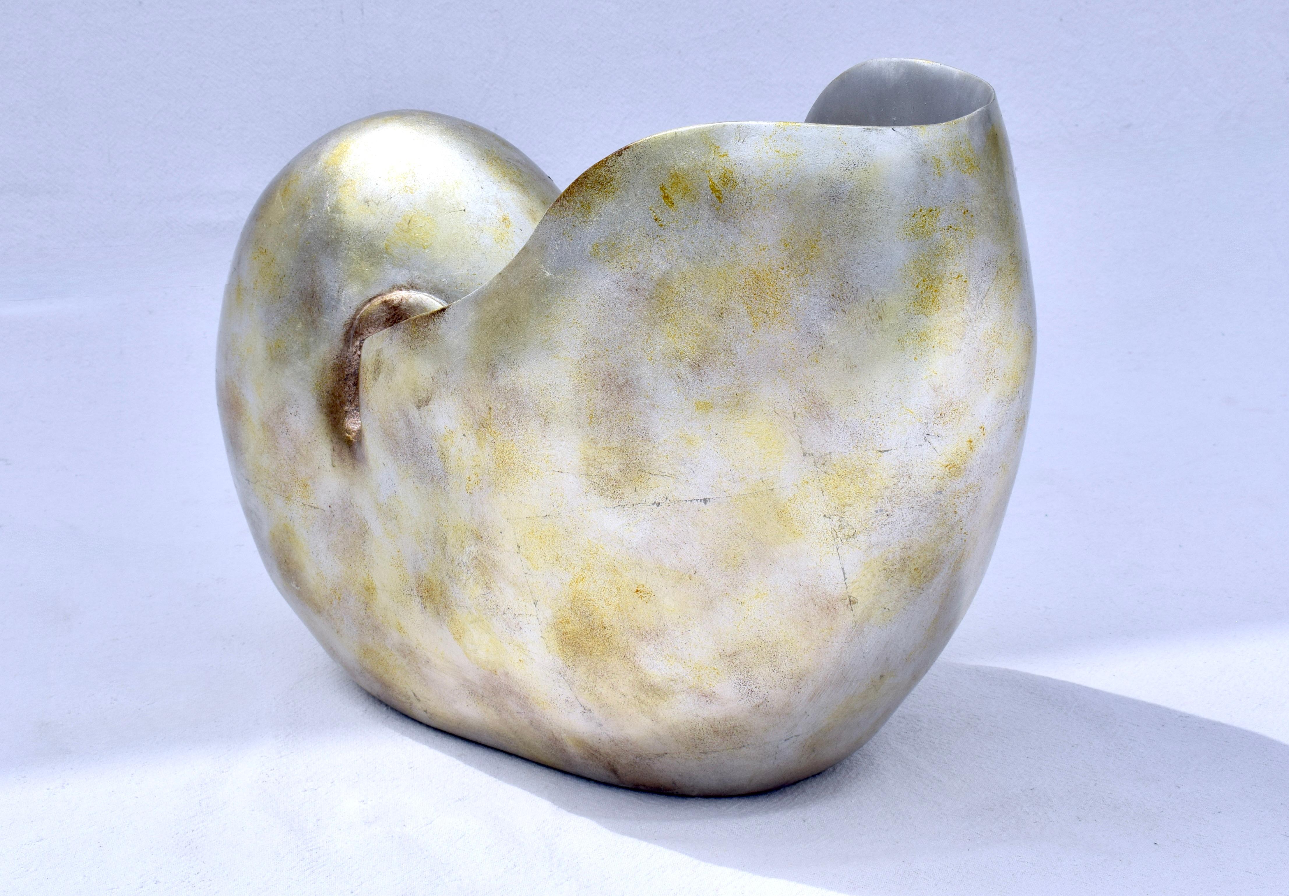 Monumental Nautilus Shell Container Vase or Planter For Sale 1