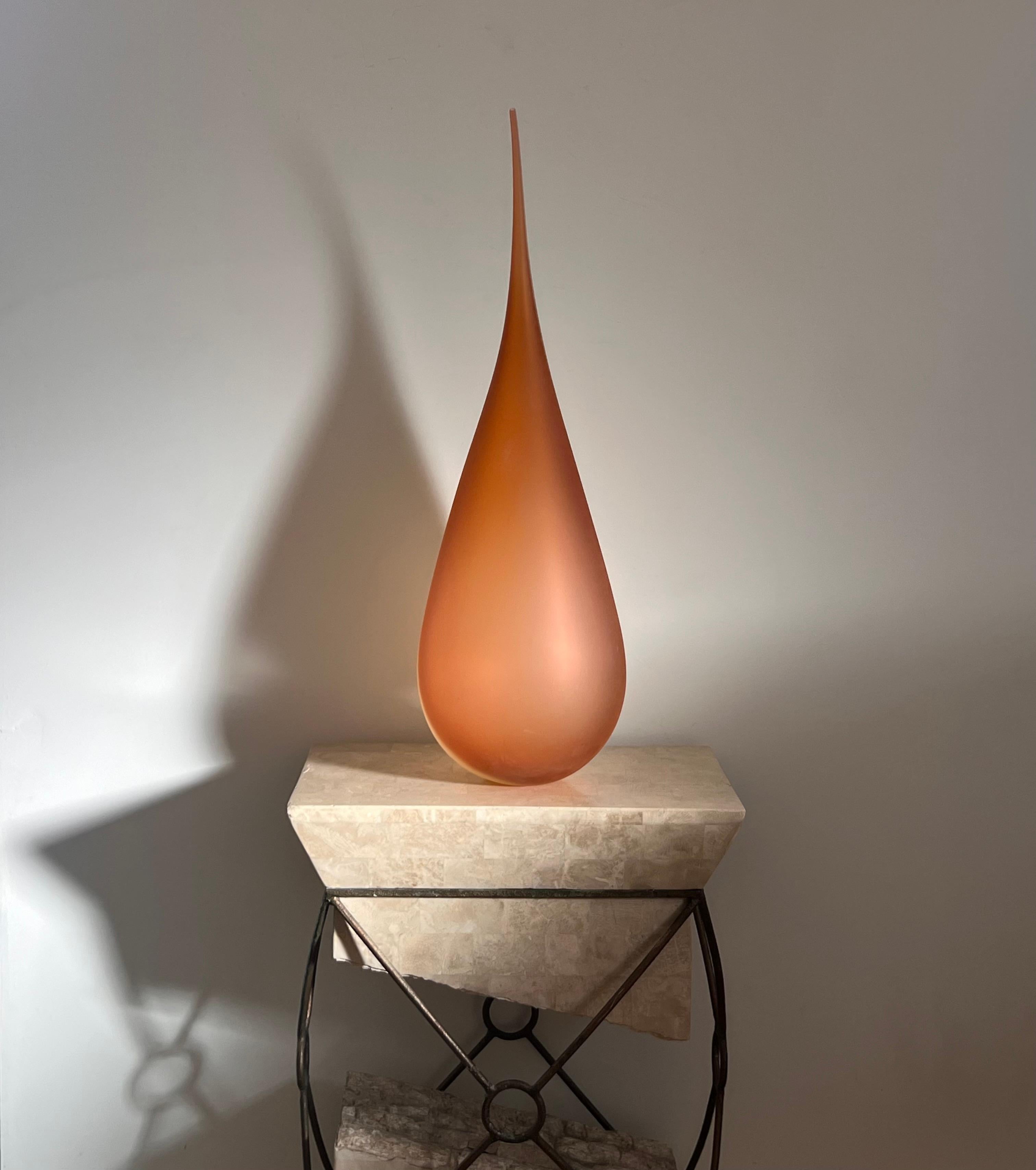 Monumental récipient en verre d'art givré de près de 3 pieds, fin du 20e siècle. en vente 5