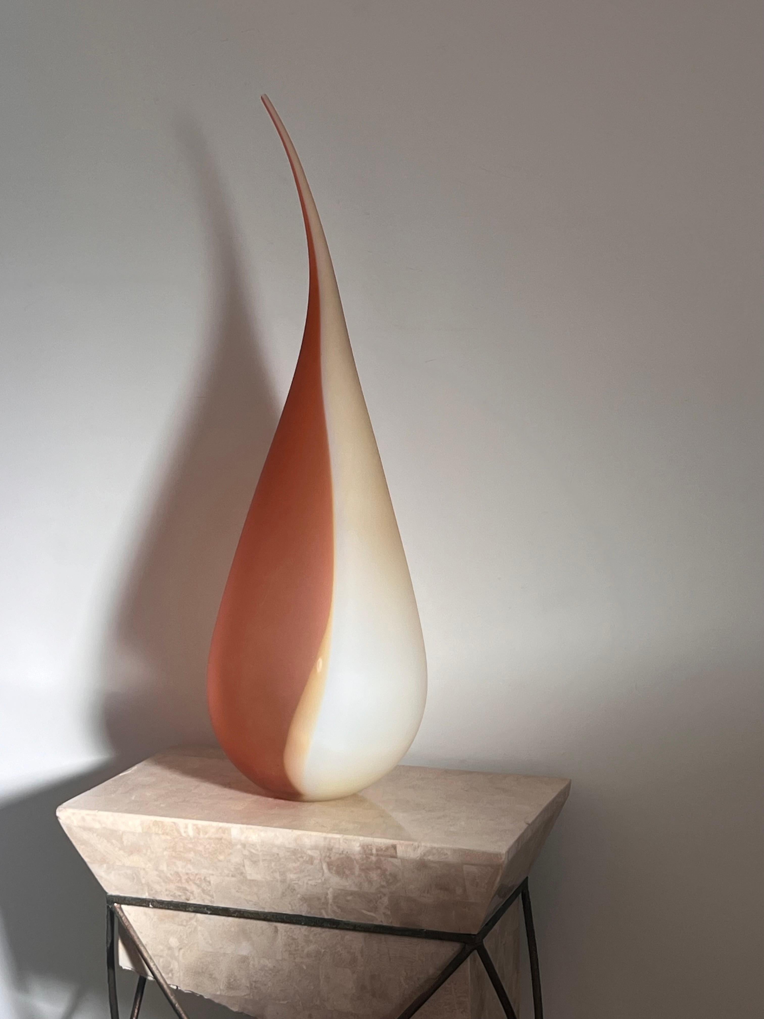 Monumental récipient en verre d'art givré de près de 3 pieds, fin du 20e siècle. en vente 10