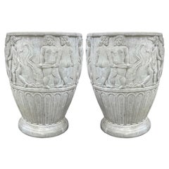 Monumentale Pflanzgefäße aus Beton/Stein im neoklassischen Stil von Henri Studios, Paar