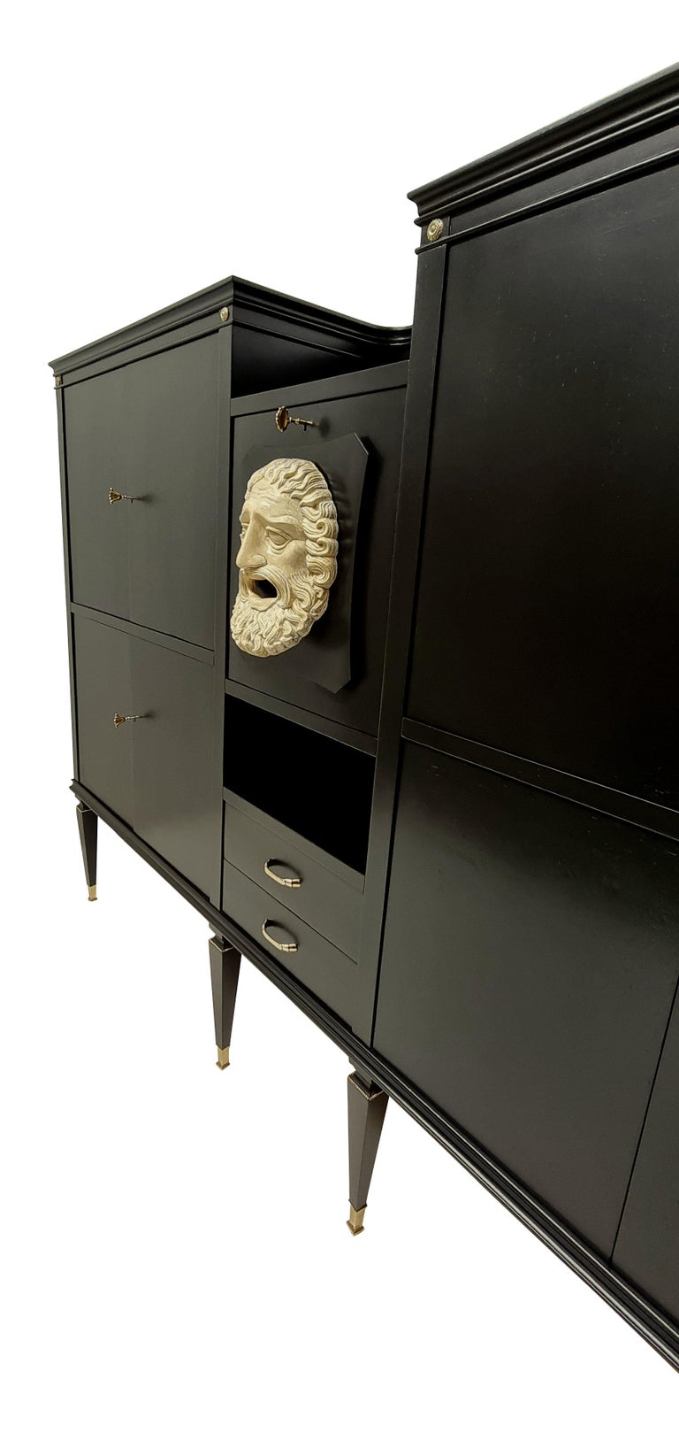 Mid-20th Century Monumental Neoclassical Bar Cabinet by Paolo Buffa