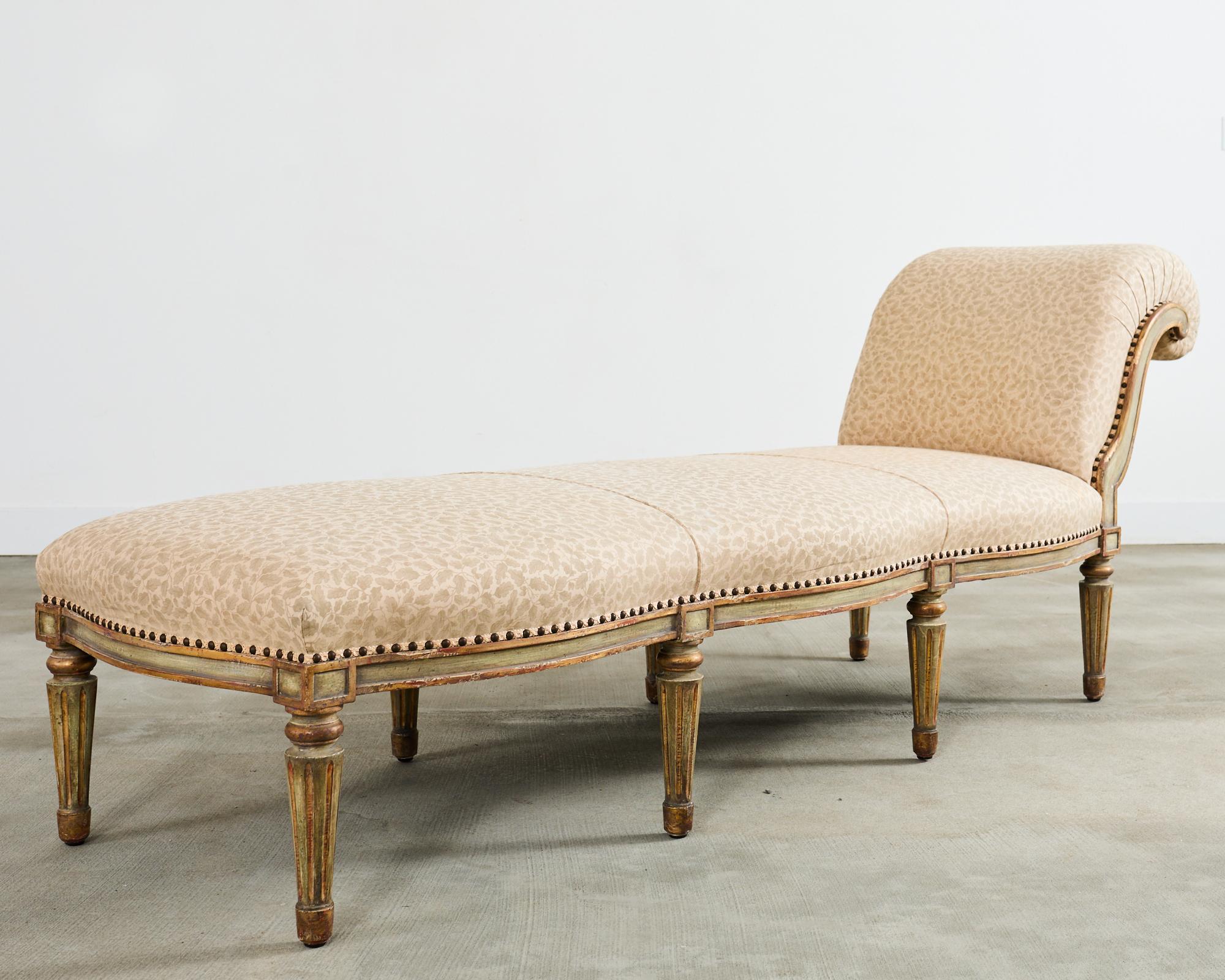 American Monumental Neoclassical Style Hendrix Allardyce Chaise Longue For Sale