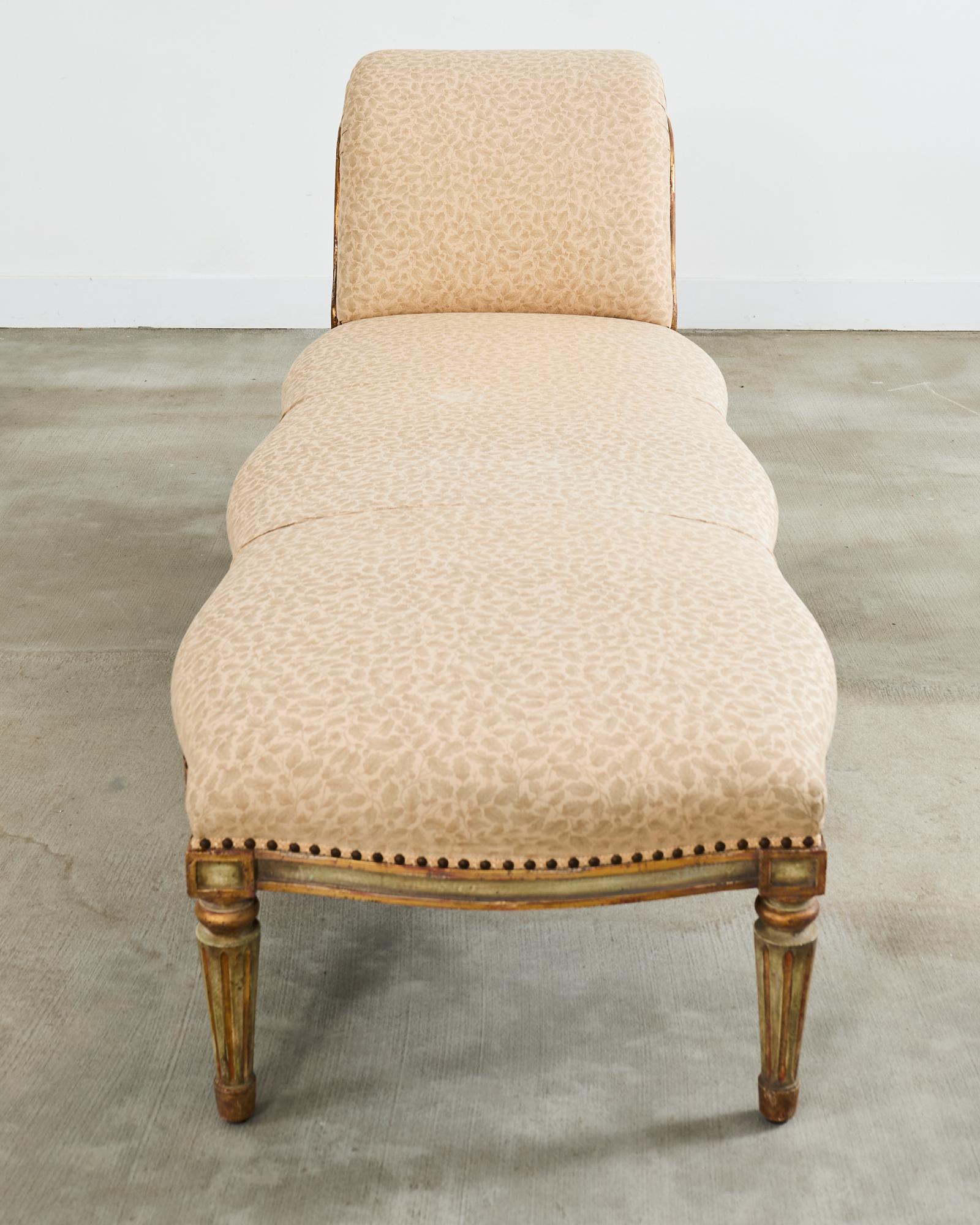 Lacquered Monumental Neoclassical Style Hendrix Allardyce Chaise Longue For Sale