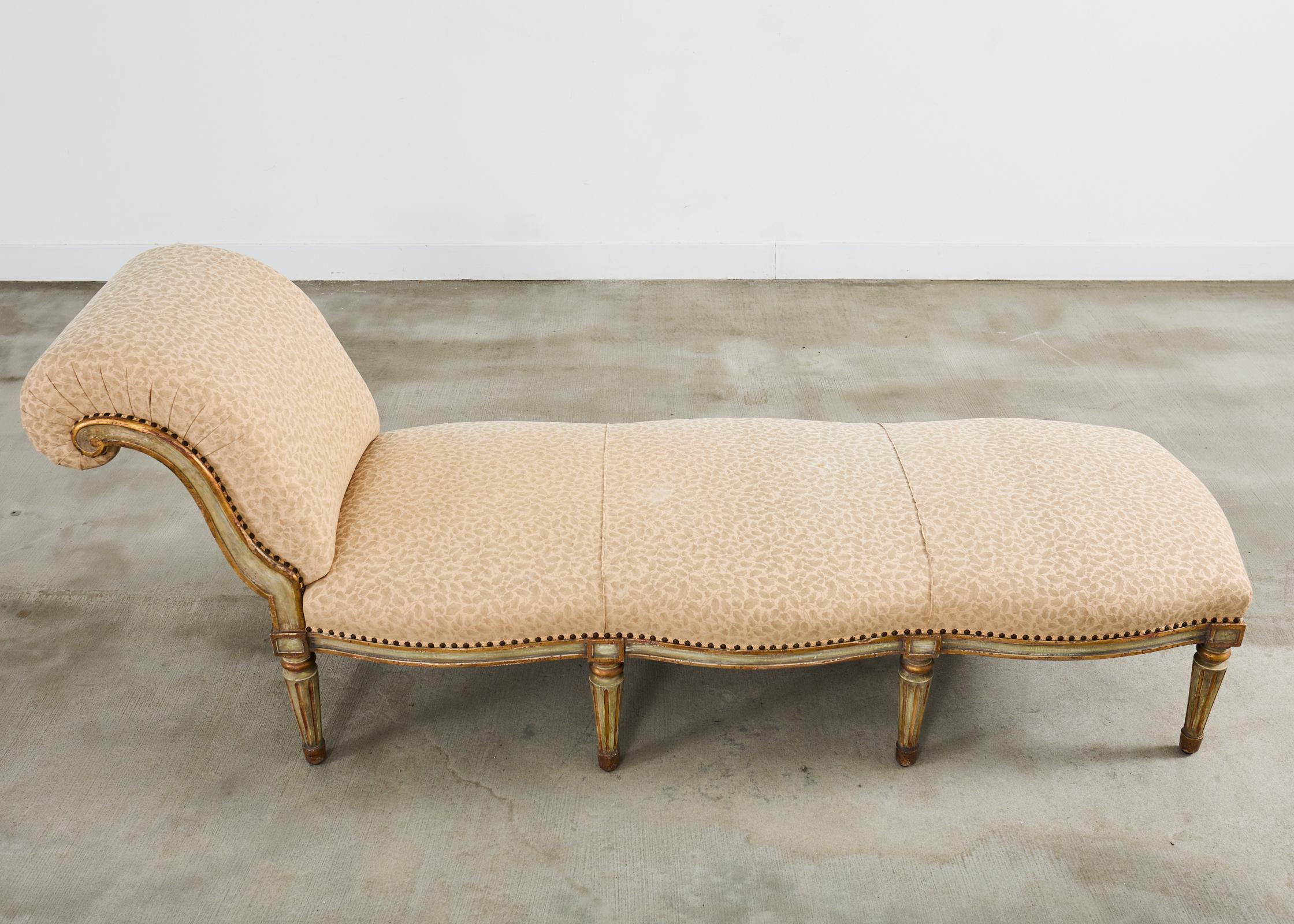Contemporary Monumental Neoclassical Style Hendrix Allardyce Chaise Longue For Sale