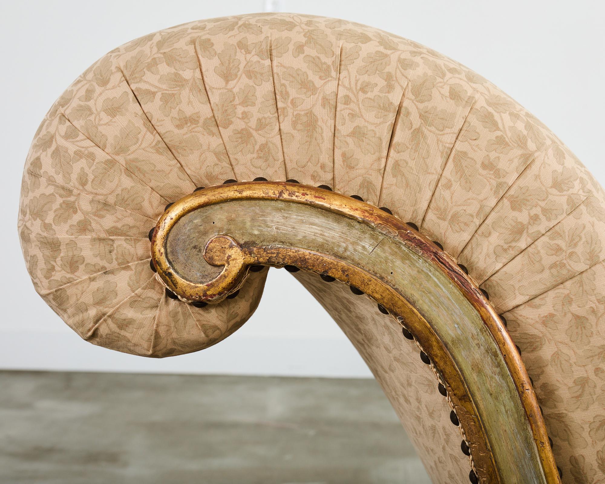 Brass Monumental Neoclassical Style Hendrix Allardyce Chaise Longue For Sale