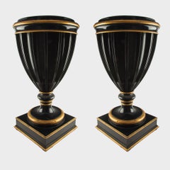 Monumental Neoclassical Urn-Form Planters by Pierre Lottier, French, 1940"s