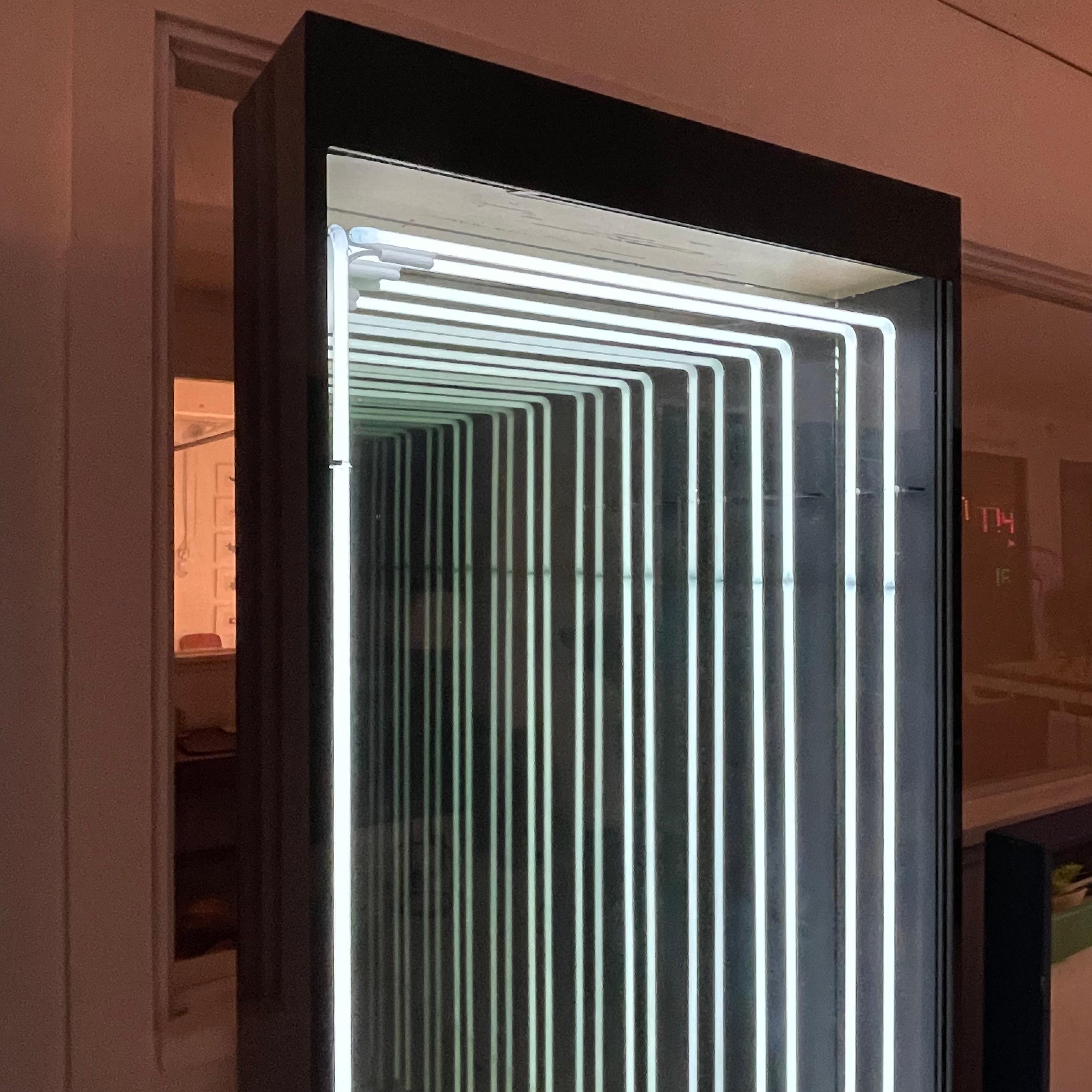 Contemporary Monumental Neon Infinity Mirror by Merit Los Angeles