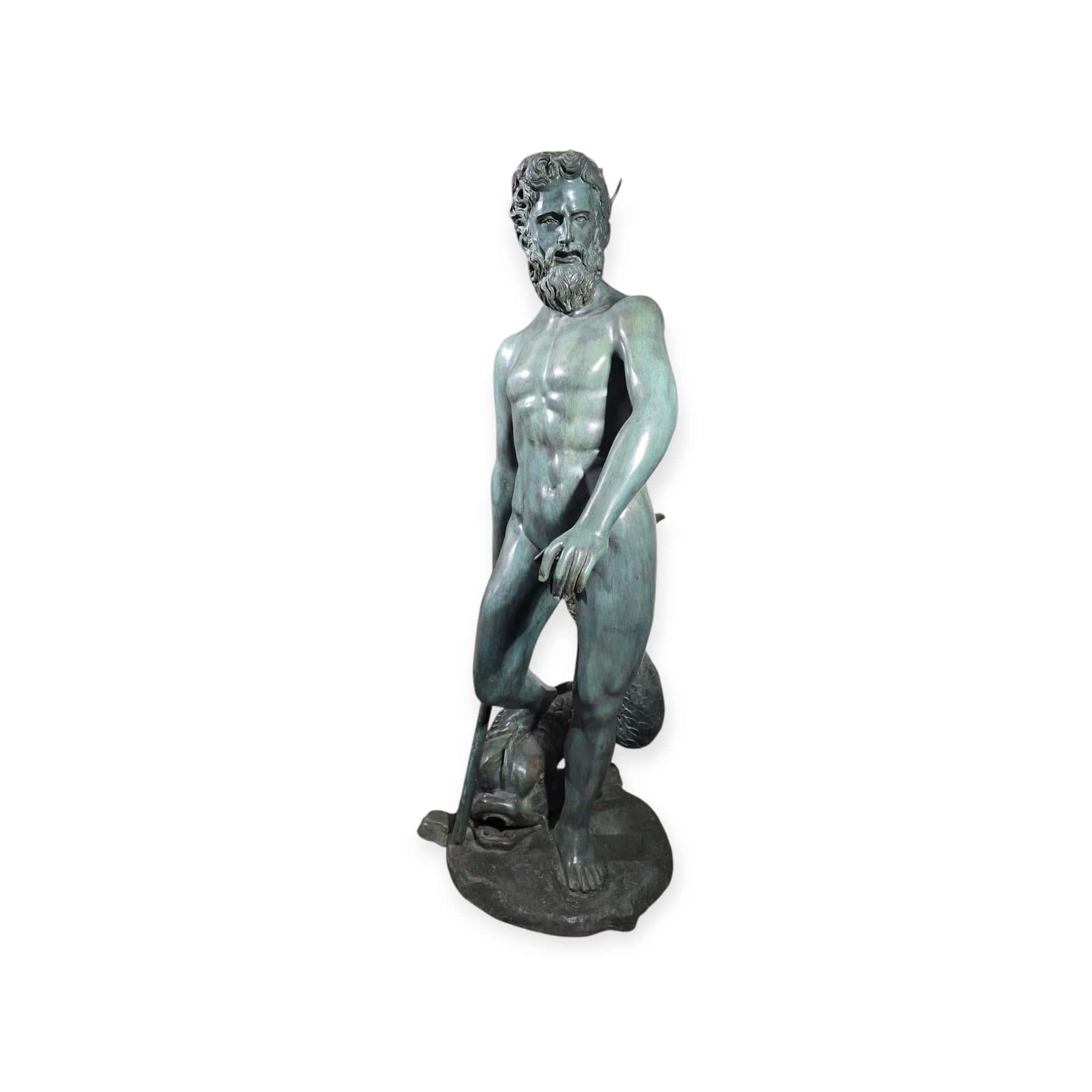 STATUE D'ÉPTUNE MONUMENTALE - 170 cm en vente 7