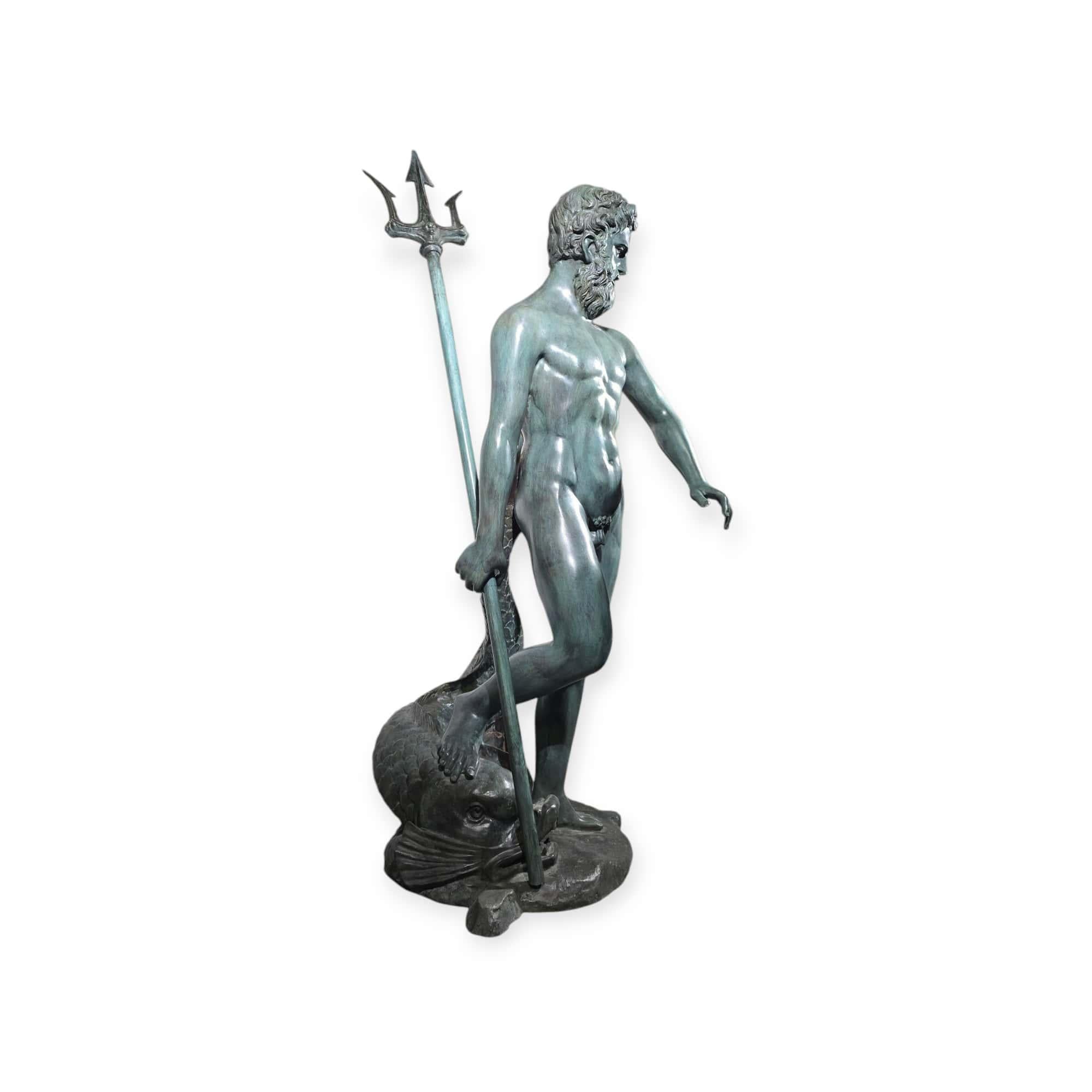 STATUE D'ÉPTUNE MONUMENTALE - 170 cm en vente 8