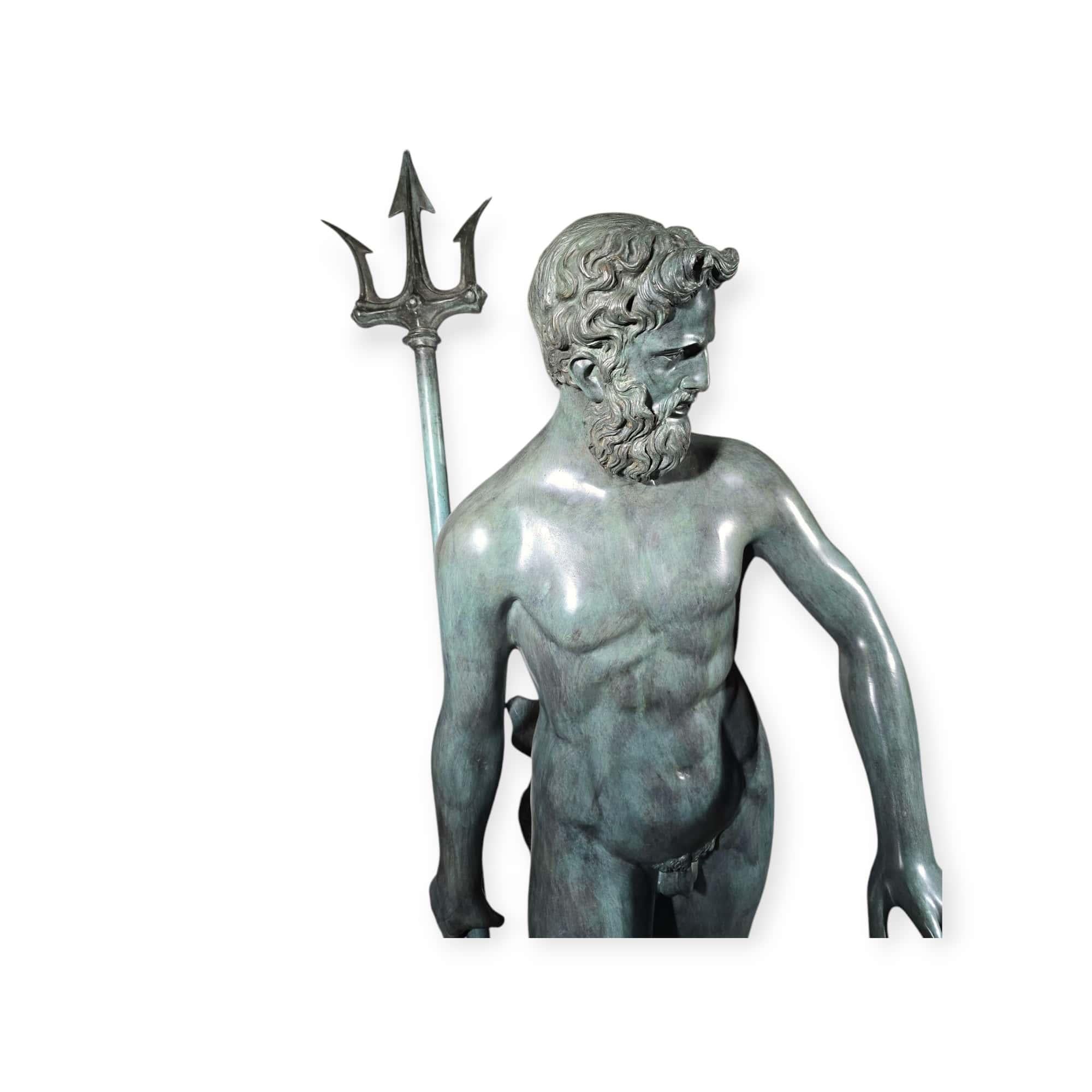 STATUE D'ÉPTUNE MONUMENTALE - 170 cm Bon état - En vente à Madrid, ES