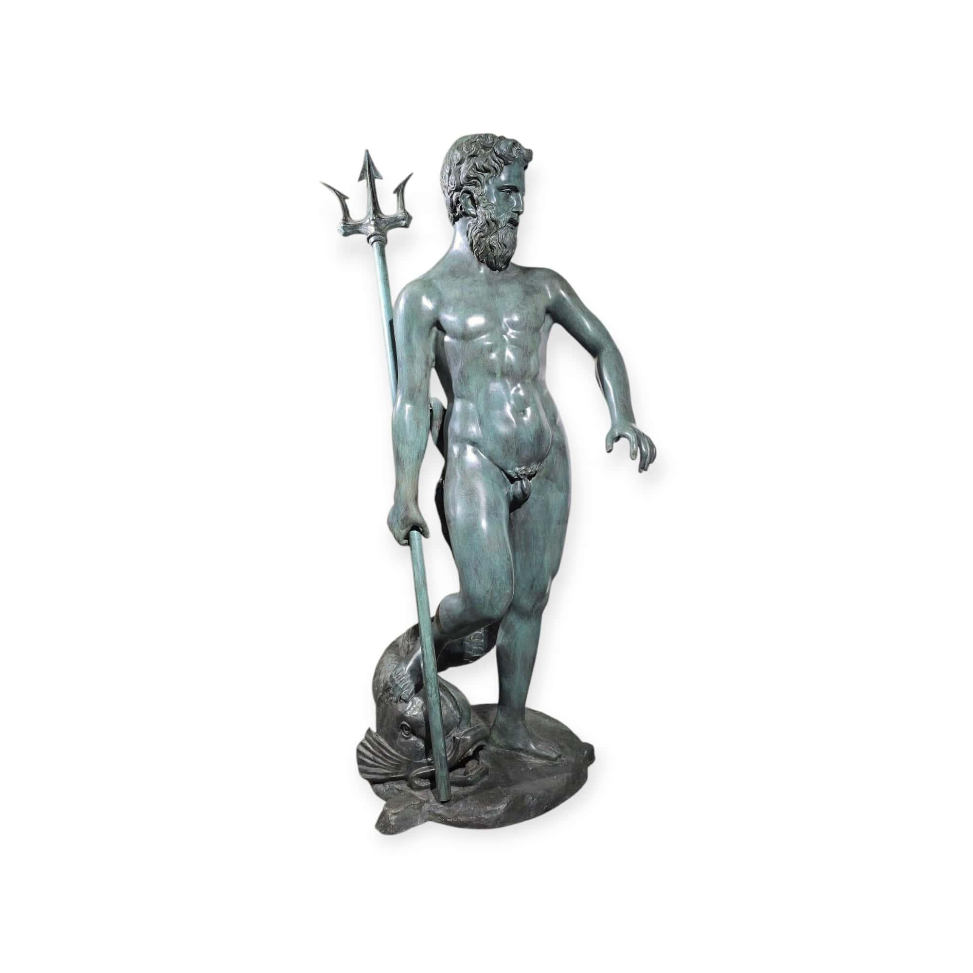 STATUE D'ÉPTUNE MONUMENTALE - 170 cm en vente 4