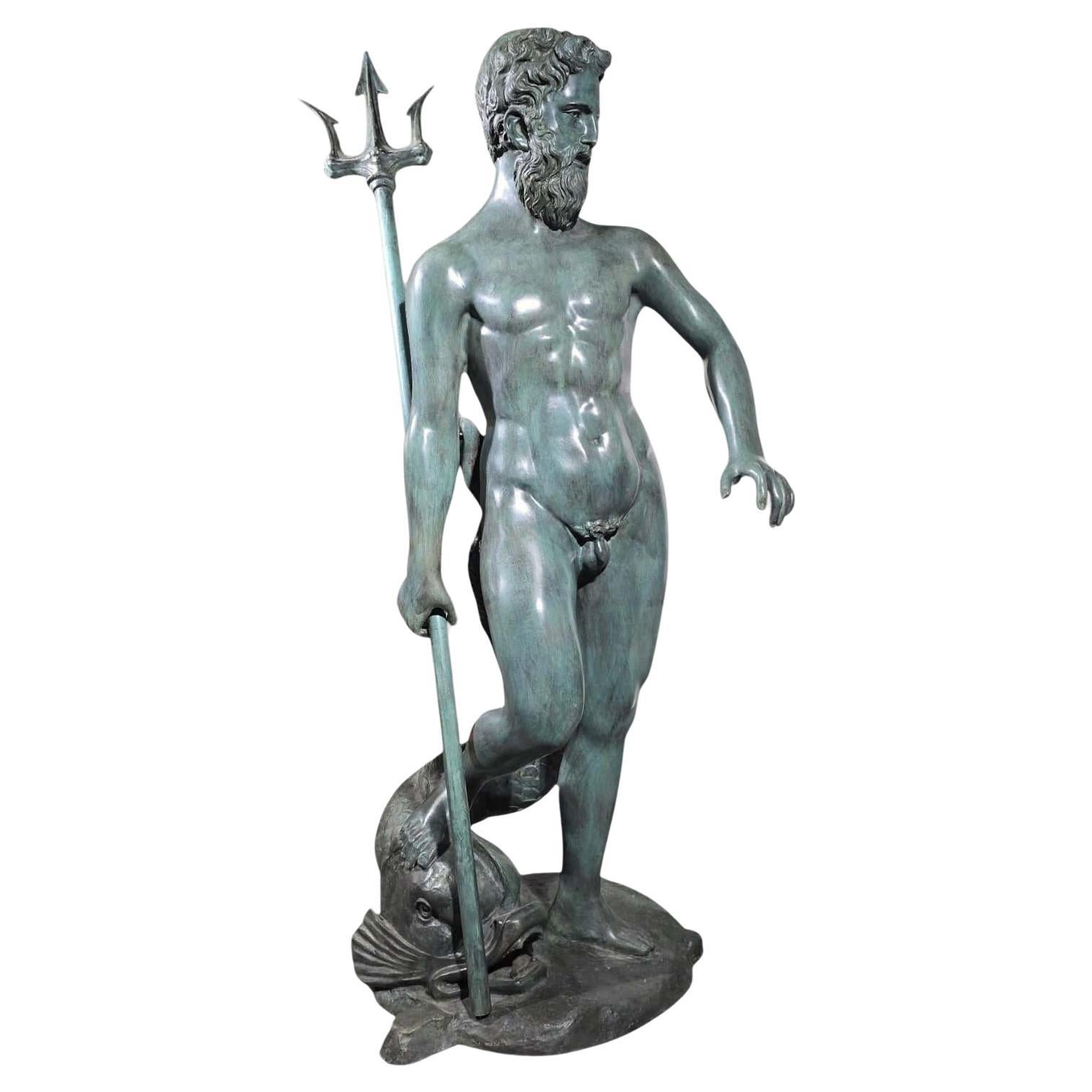 STATUE D'ÉPTUNE MONUMENTALE - 170 cm