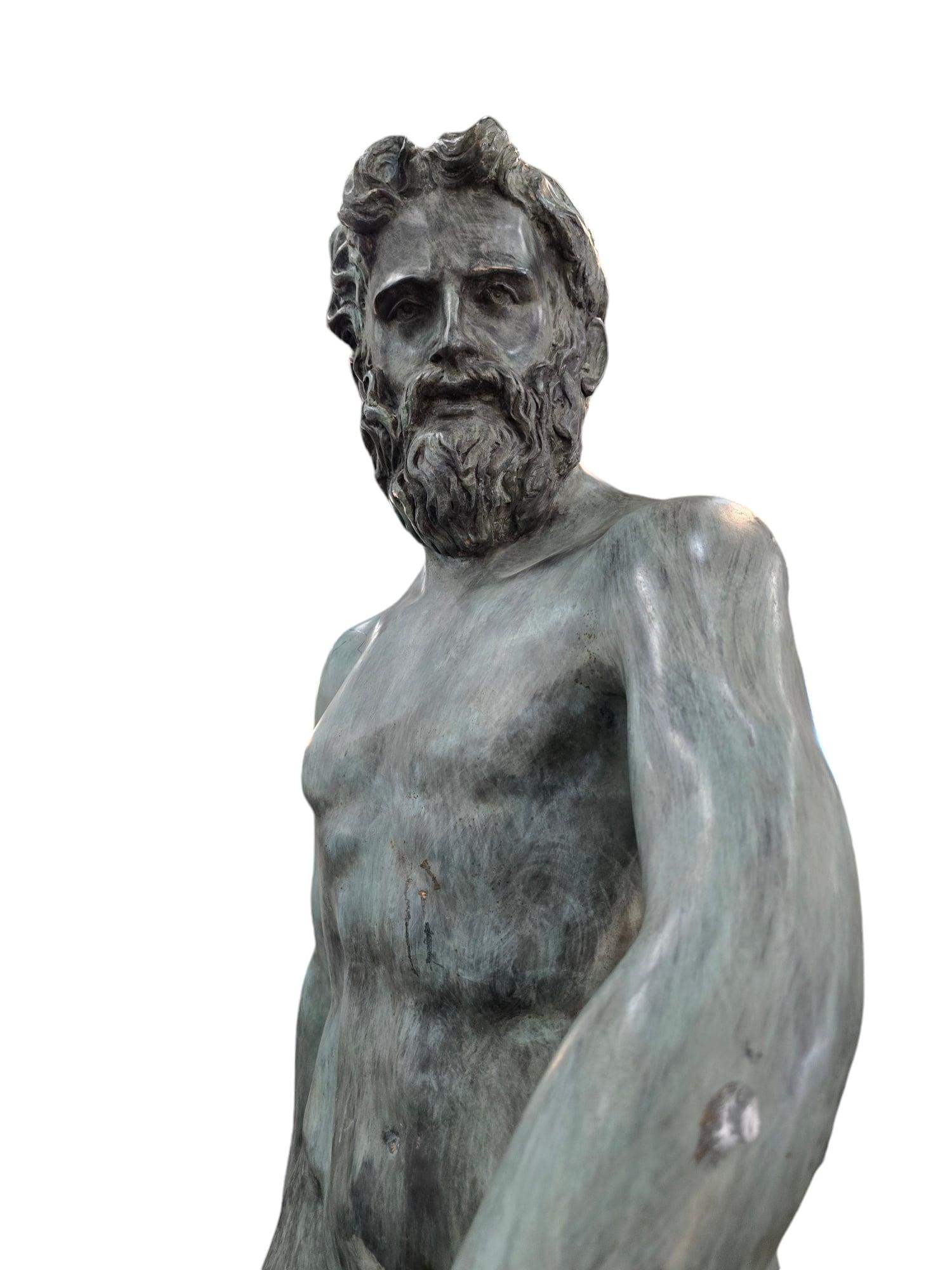 MONUMENTAL NEPTUNE STATUE - 170 cm For Sale 1
