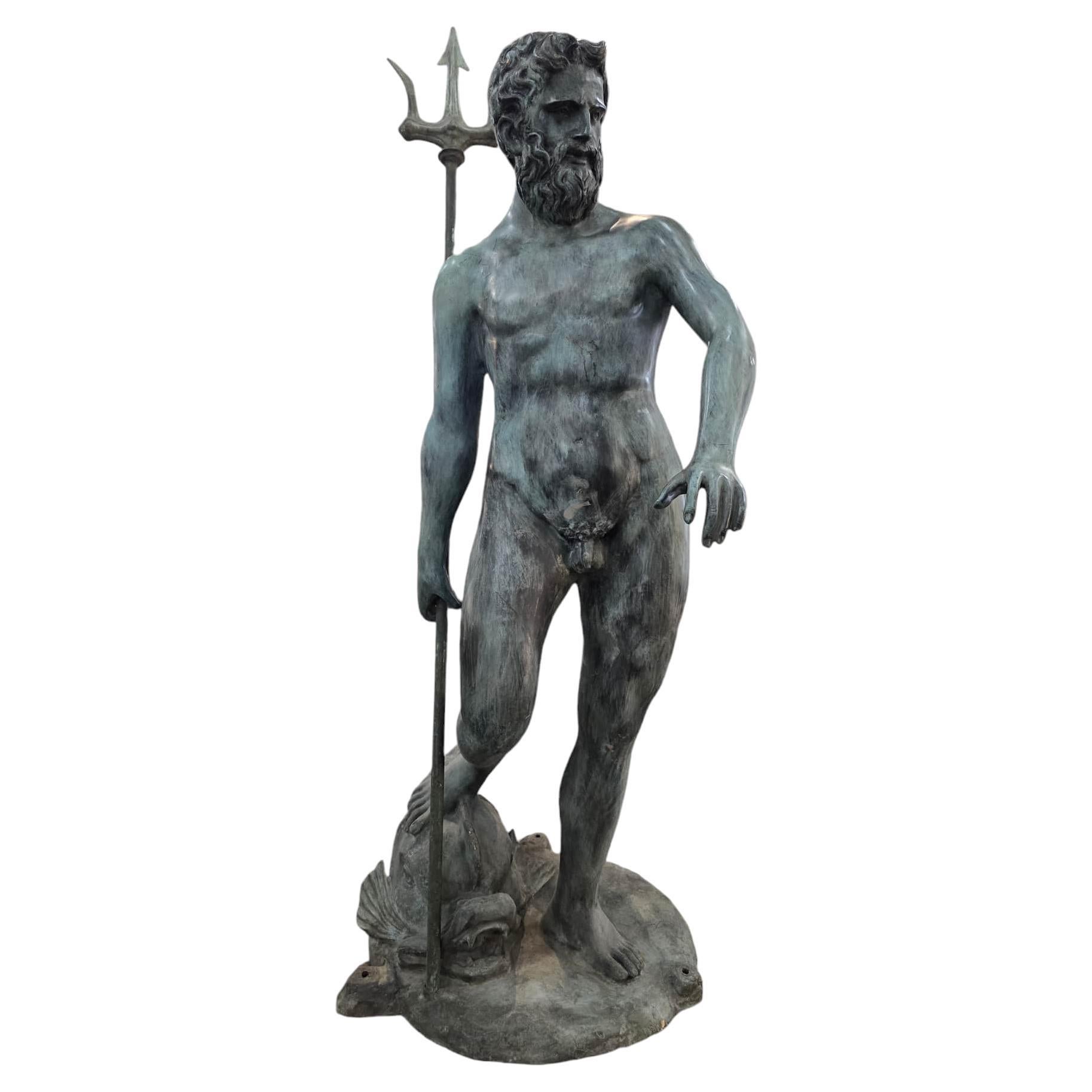 STATUE D'ÉPTUNE MONUMENTALE - 170 cm