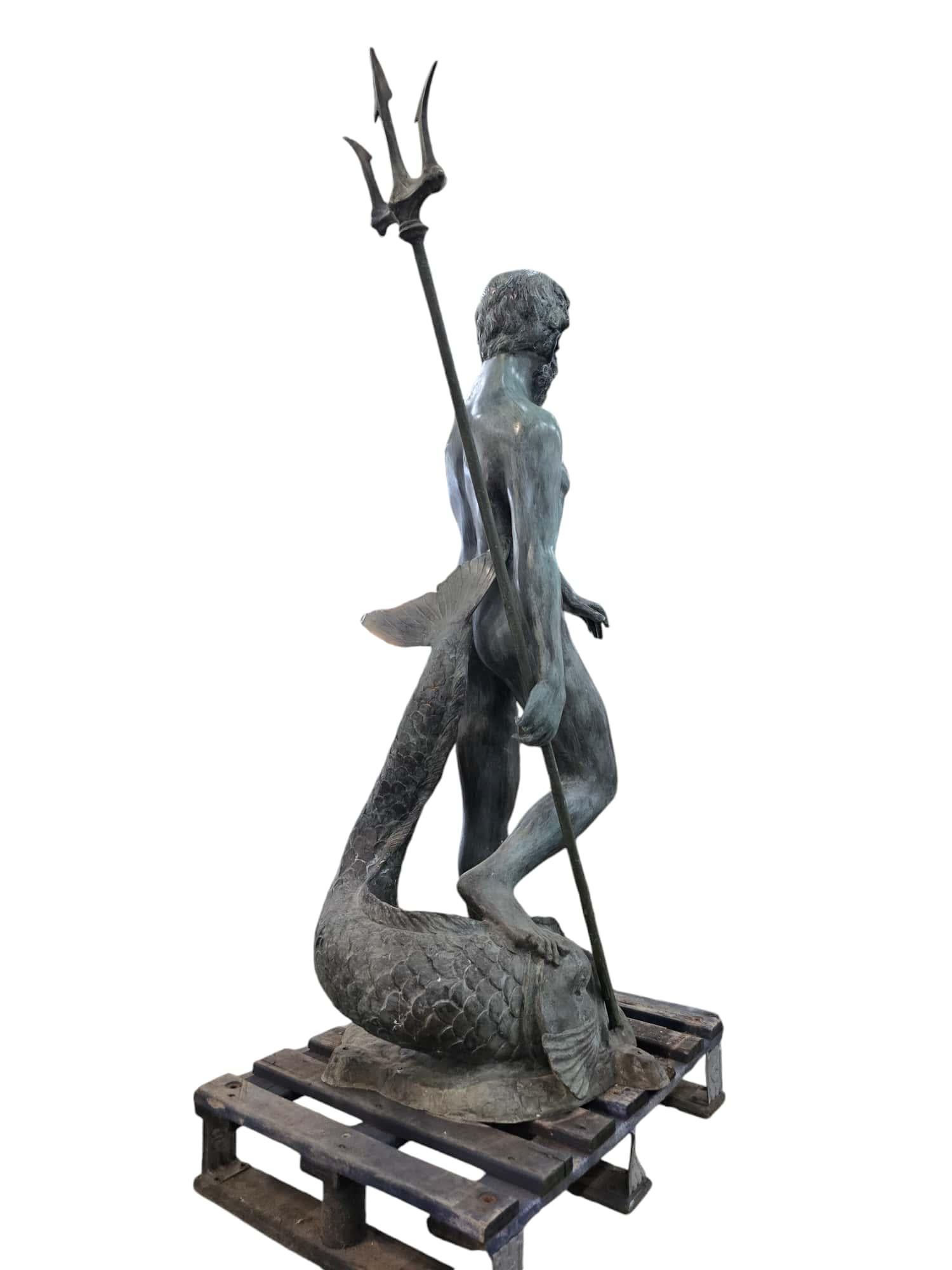 STATUE D'ÉPTUNE MONUMENTALE - 170 cm en vente 5