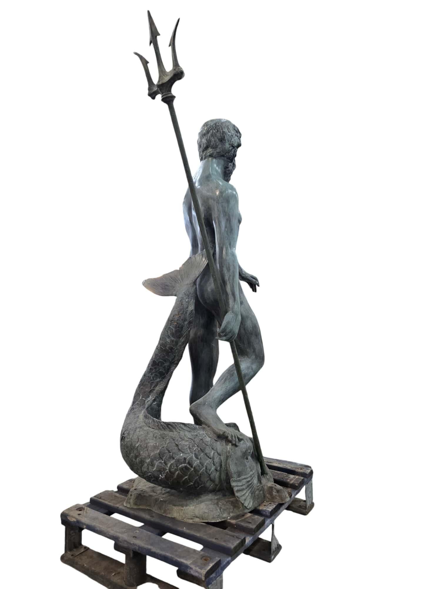 STATUE D'ÉPTUNE MONUMENTALE - 170 cm en vente 6