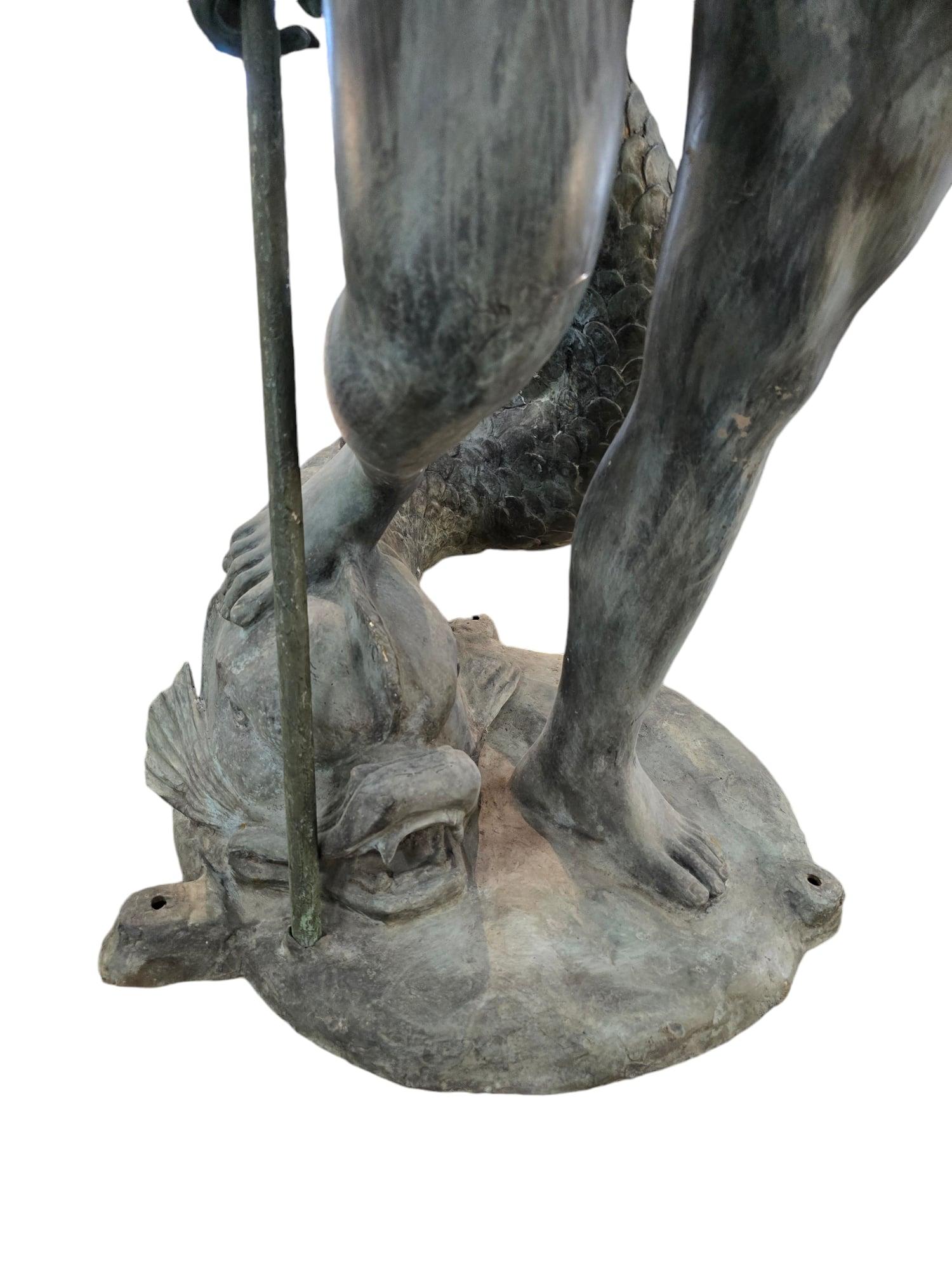Bronze STATUE D'ÉPTUNE MONUMENTALE - 170 cm en vente