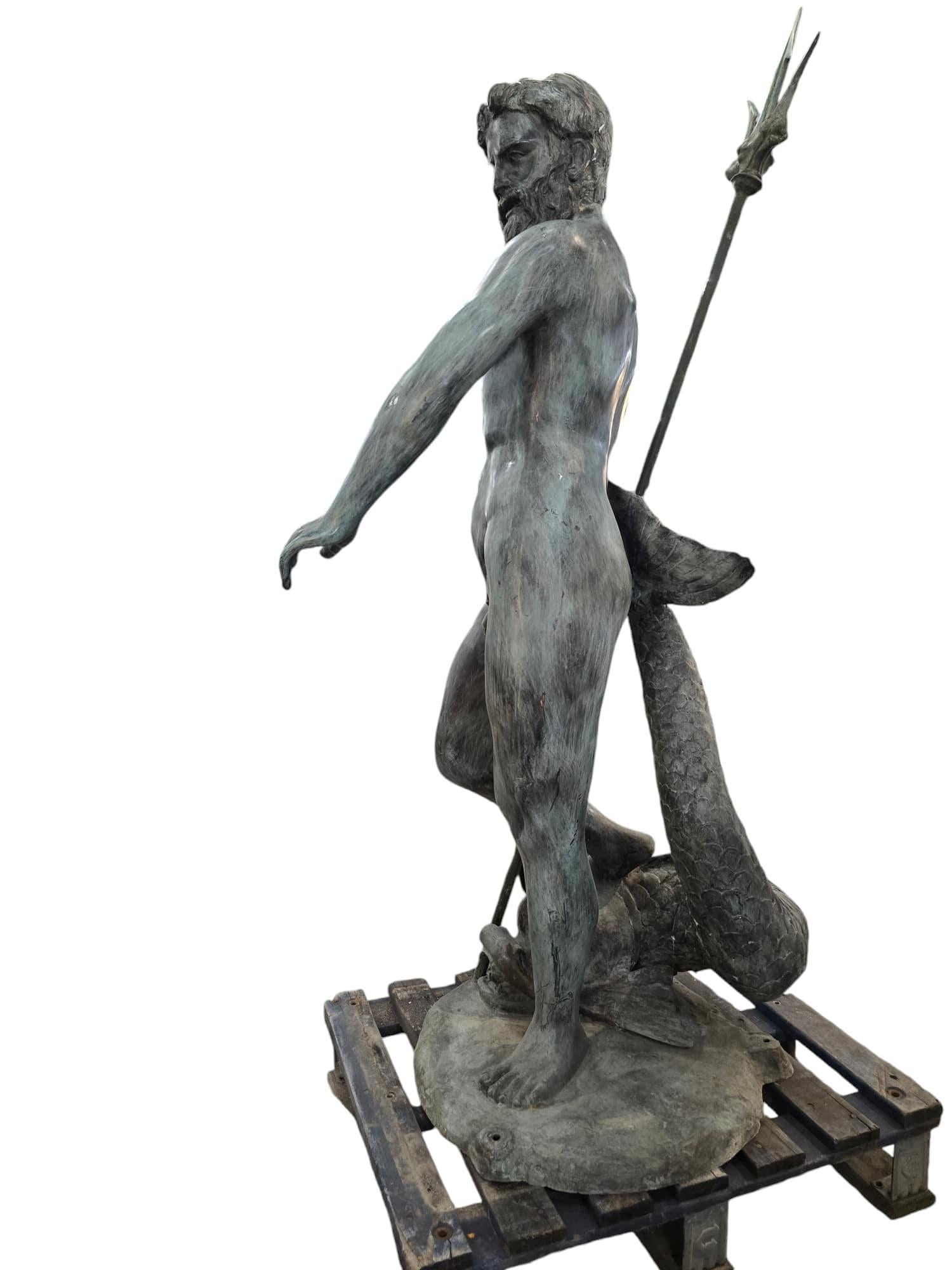 STATUE D'ÉPTUNE MONUMENTALE - 170 cm en vente 2