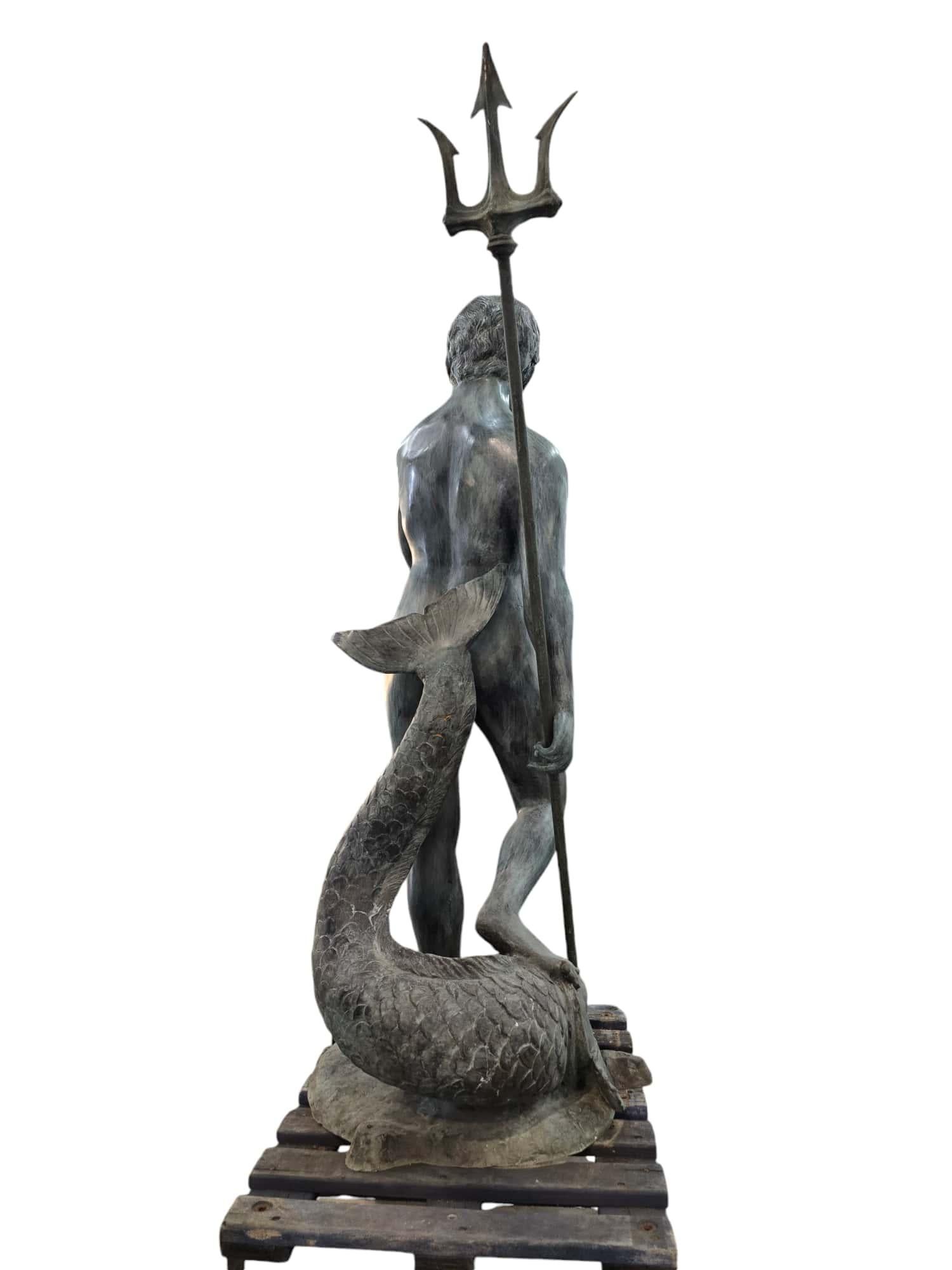 STATUE D'ÉPTUNE MONUMENTALE - 170 cm en vente 4