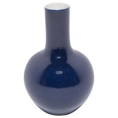 Tall Cobalt Blue Celestial Ball Vase