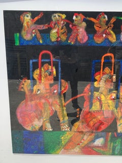 Pittura monumentale con tecnica mista su pannello di Norman Lalibertè