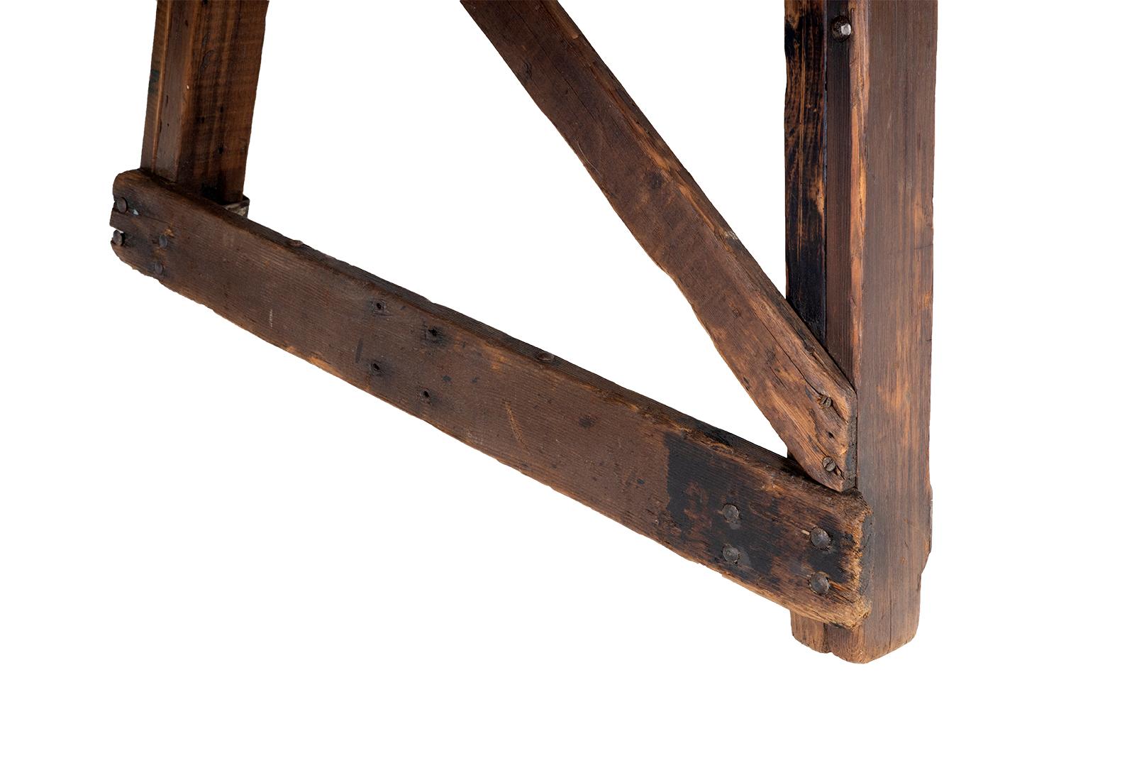 Rustique Chevalet d'artiste en Oak Monumental en vente
