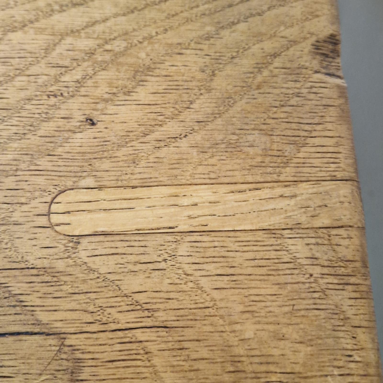 Monumental oak conference table in Haagse school style, Switzerland 1940 6