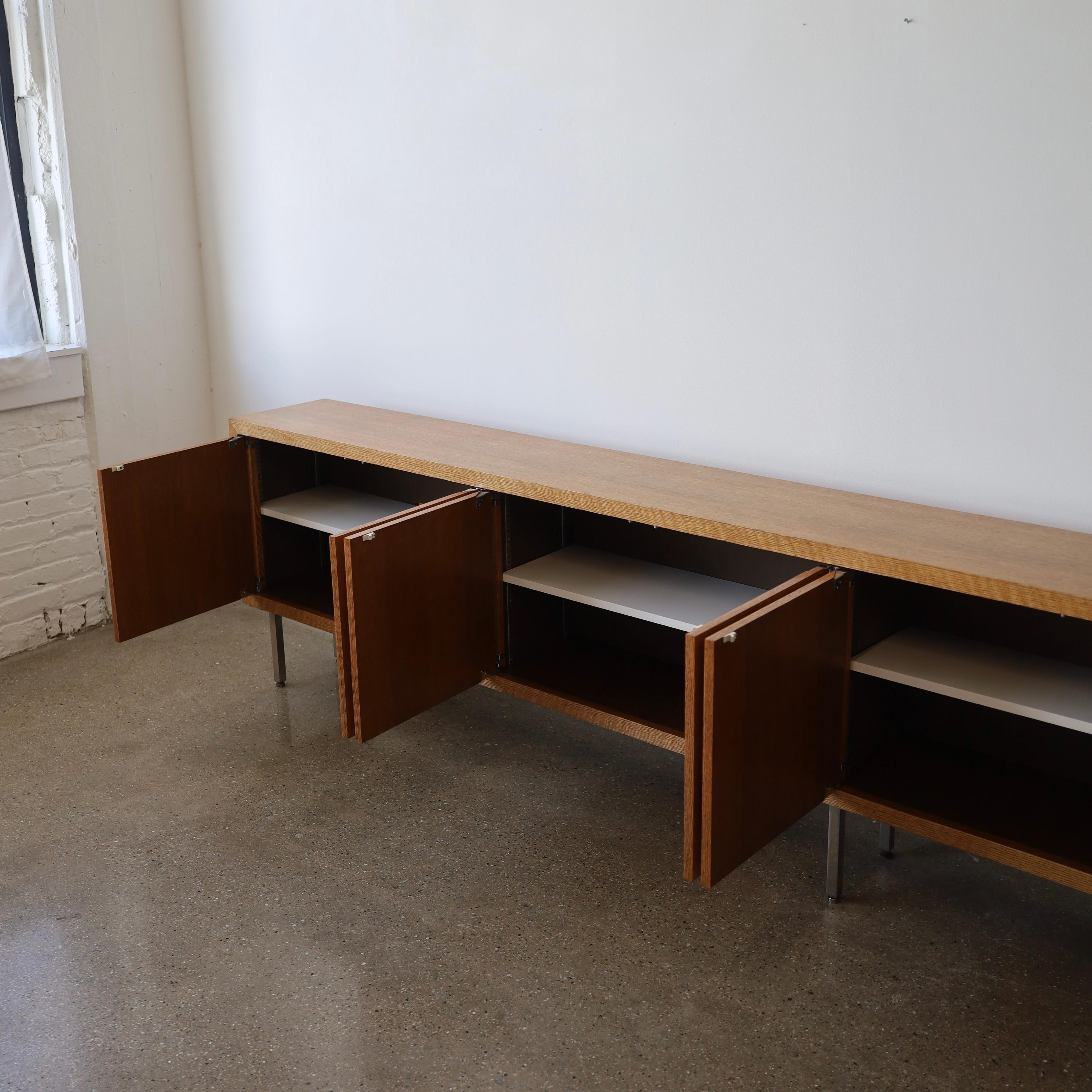 Mid-Century Modern Monumental Oak Credenza For Sale