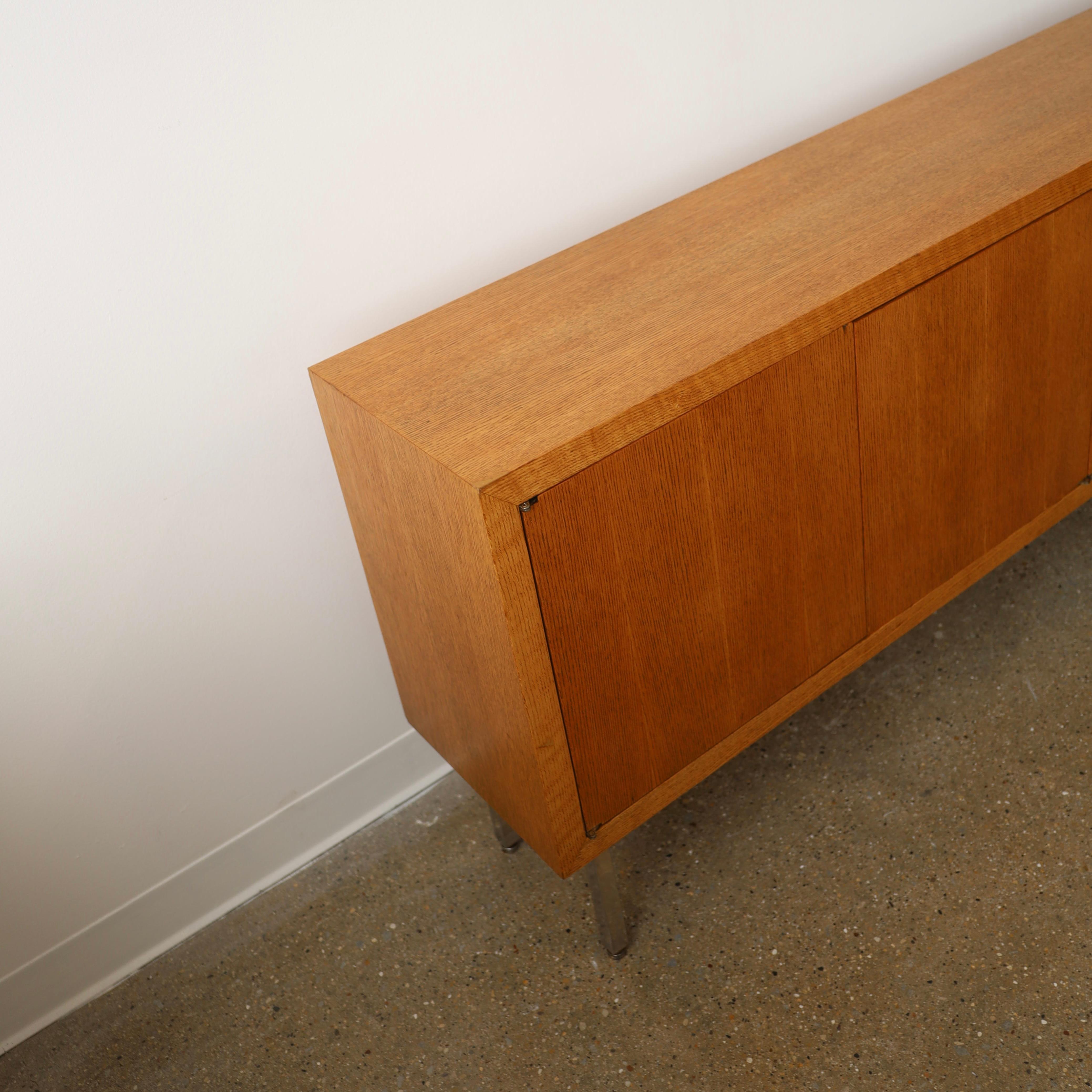 Unknown Monumental Oak Credenza For Sale