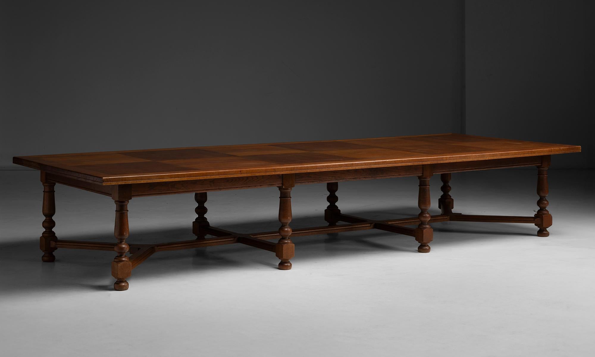 Monumental Oak Dining Table, France circa 1900 For Sale 1