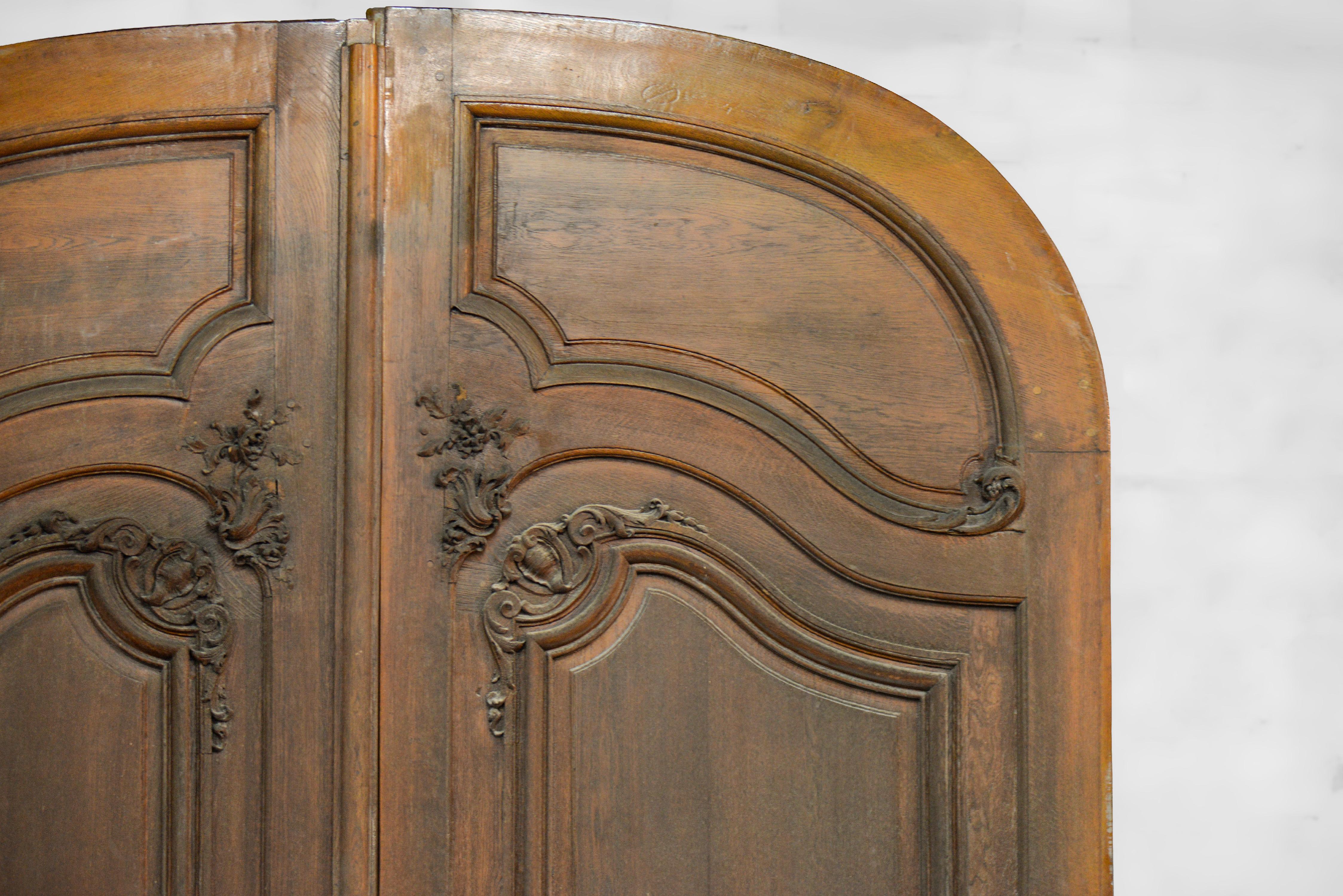 Napoleon III Monumental Oak Door, 19th Century For Sale