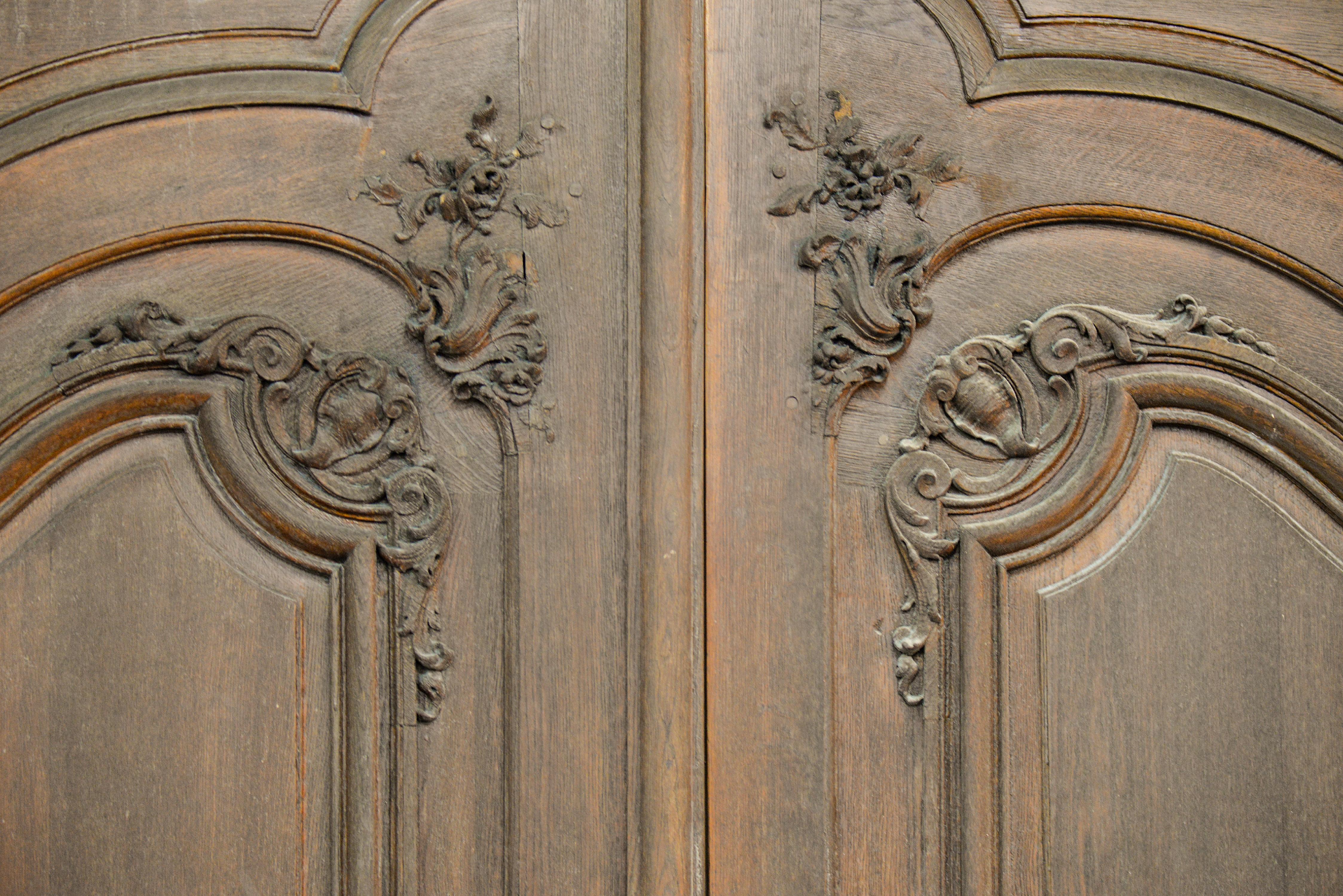 French Monumental Oak Door, 19th Century For Sale
