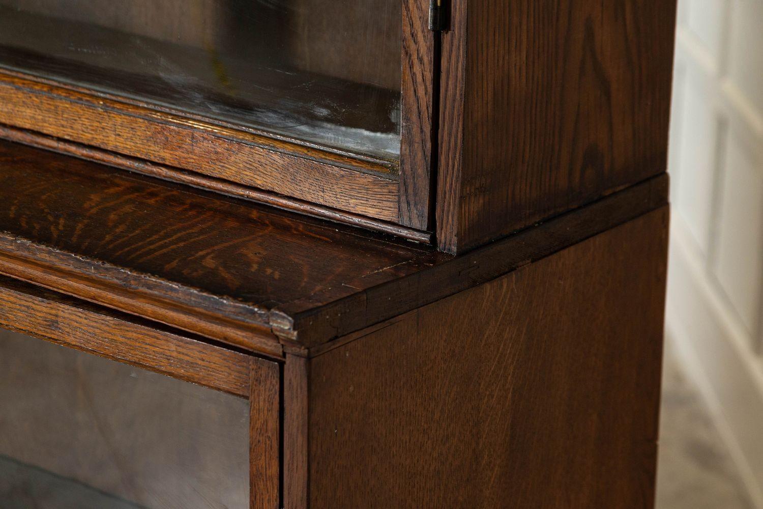 Monumental Oak Glazed Haberdashery Bookcase Cabinet For Sale 4