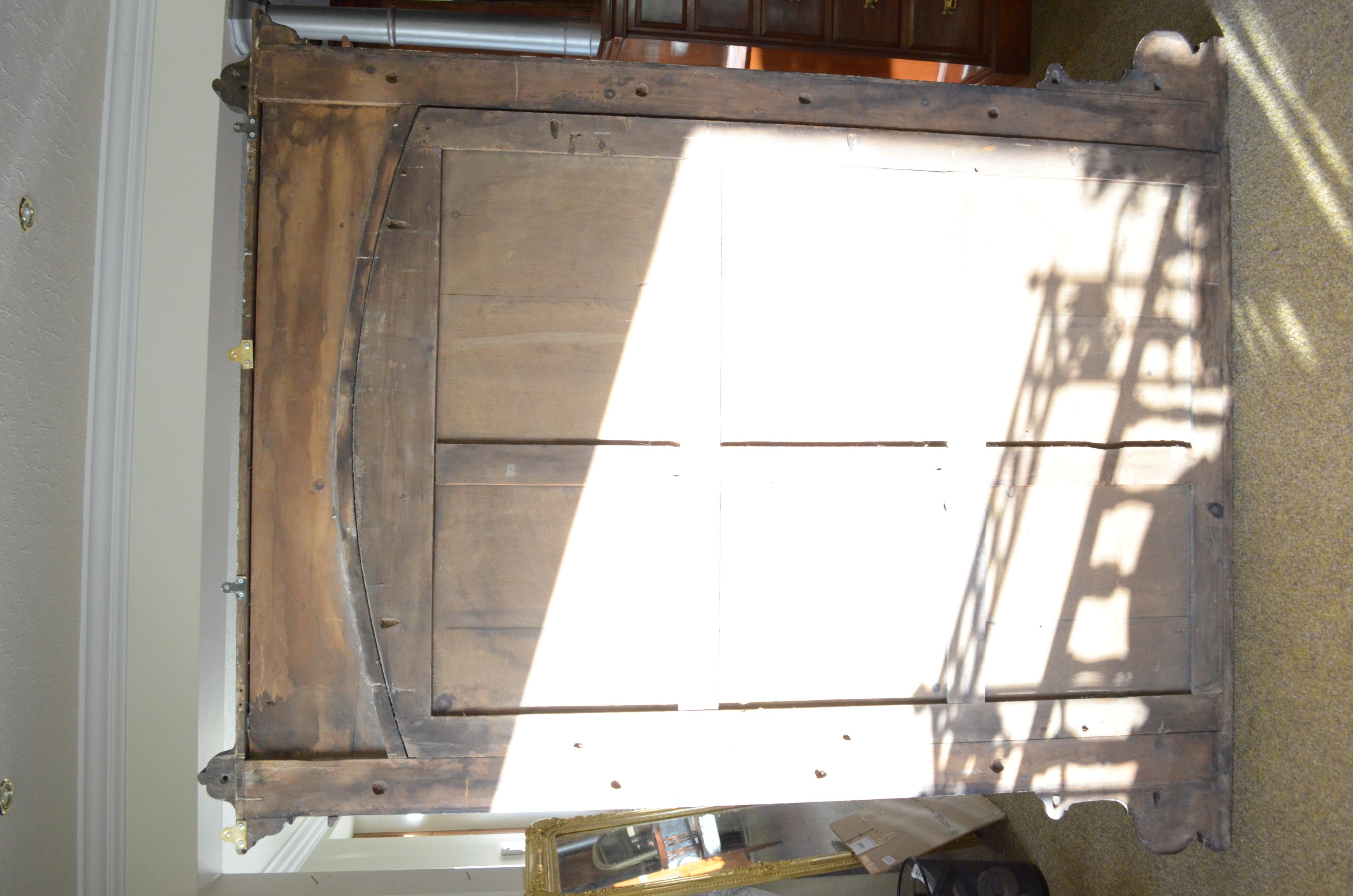 Monumental Oak Overmantle Mirror / Floor Standing Mirror H200m For Sale 11