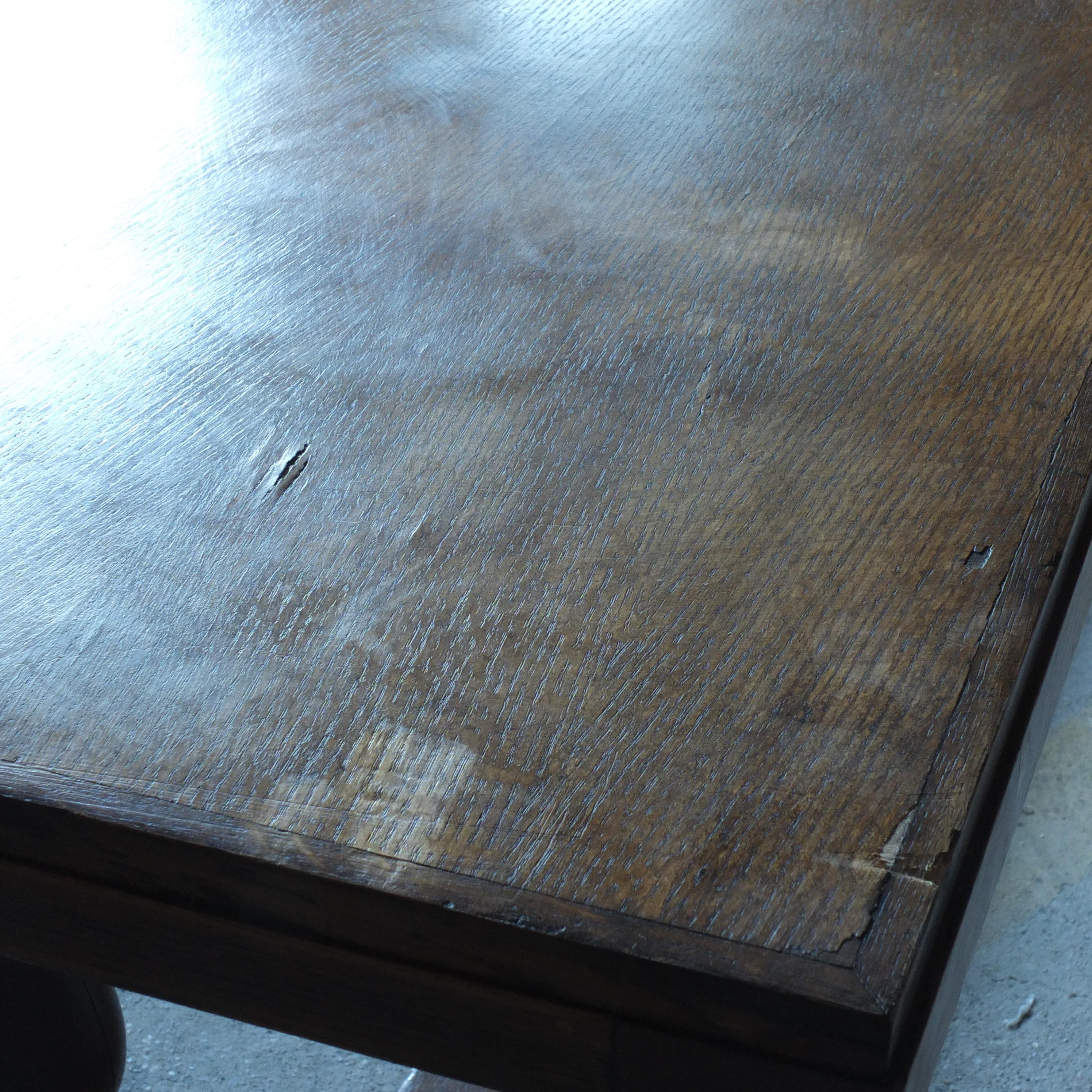 Monumental Oak Refectory Table, C1920 In Fair Condition In Batley, GB