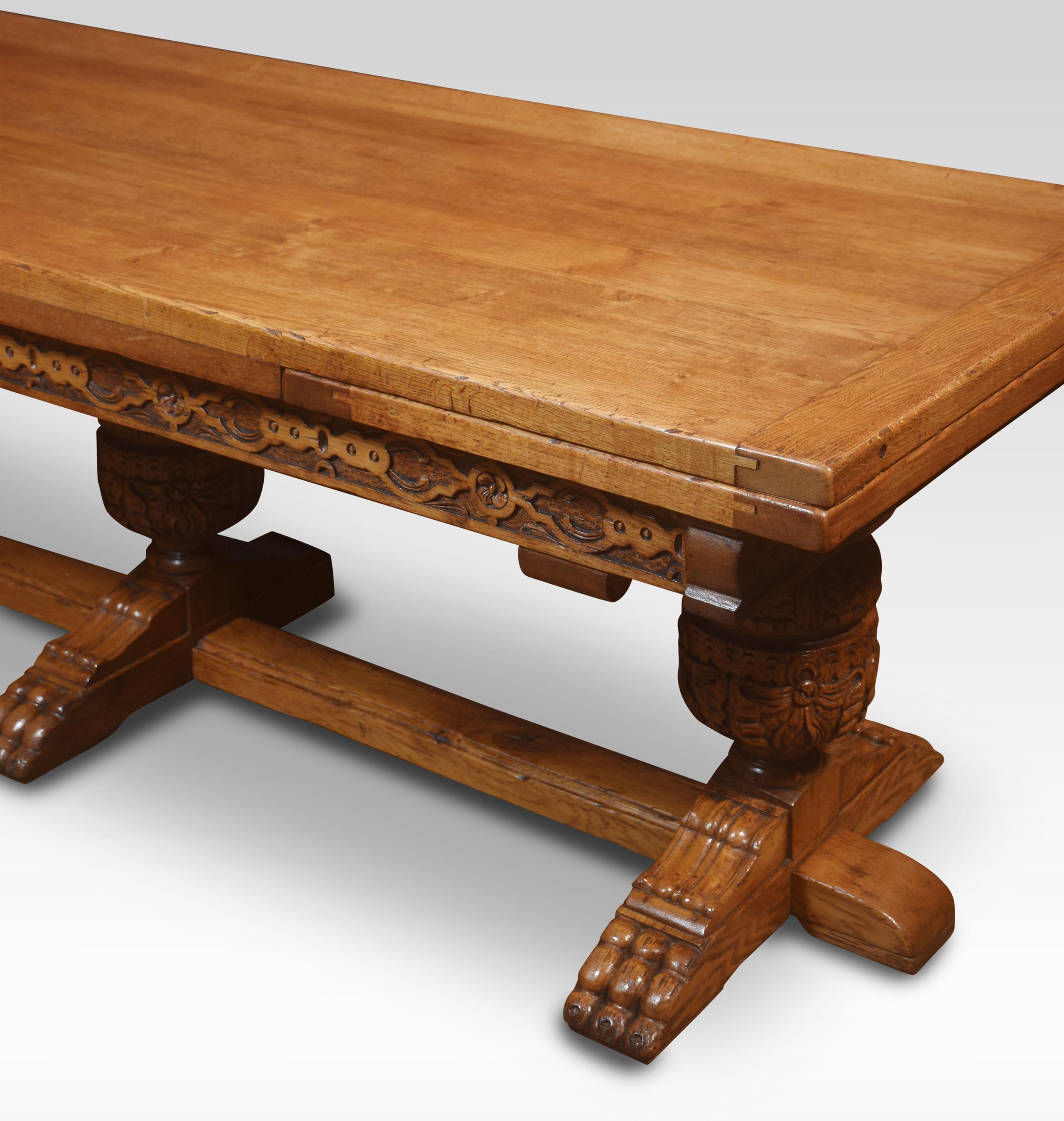 Monumental oak refectory table For Sale 3