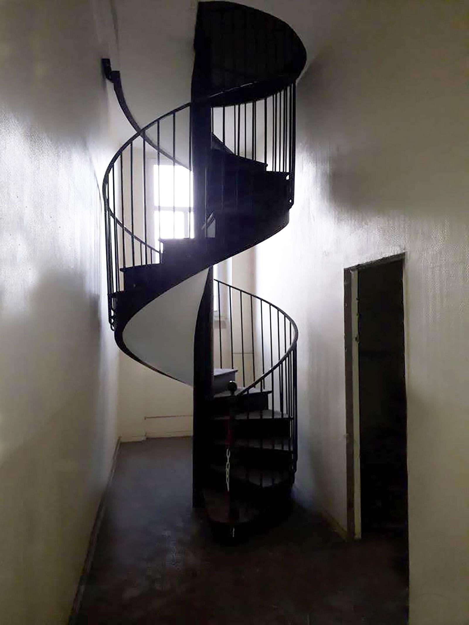 Monumental Oak Spiral Staircase With Massive Oak Trunk in One Piece ± 450 cm For Sale 4