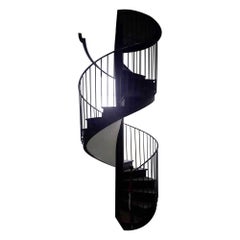 Monumental Oak Spiral Staircase With Massive Oak Trunk in One Piece ± 450 cm