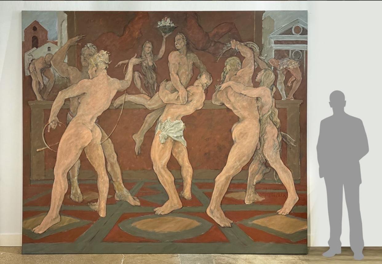 Huile monumentale sur toile de George Dureau, USA 1997 en vente 5