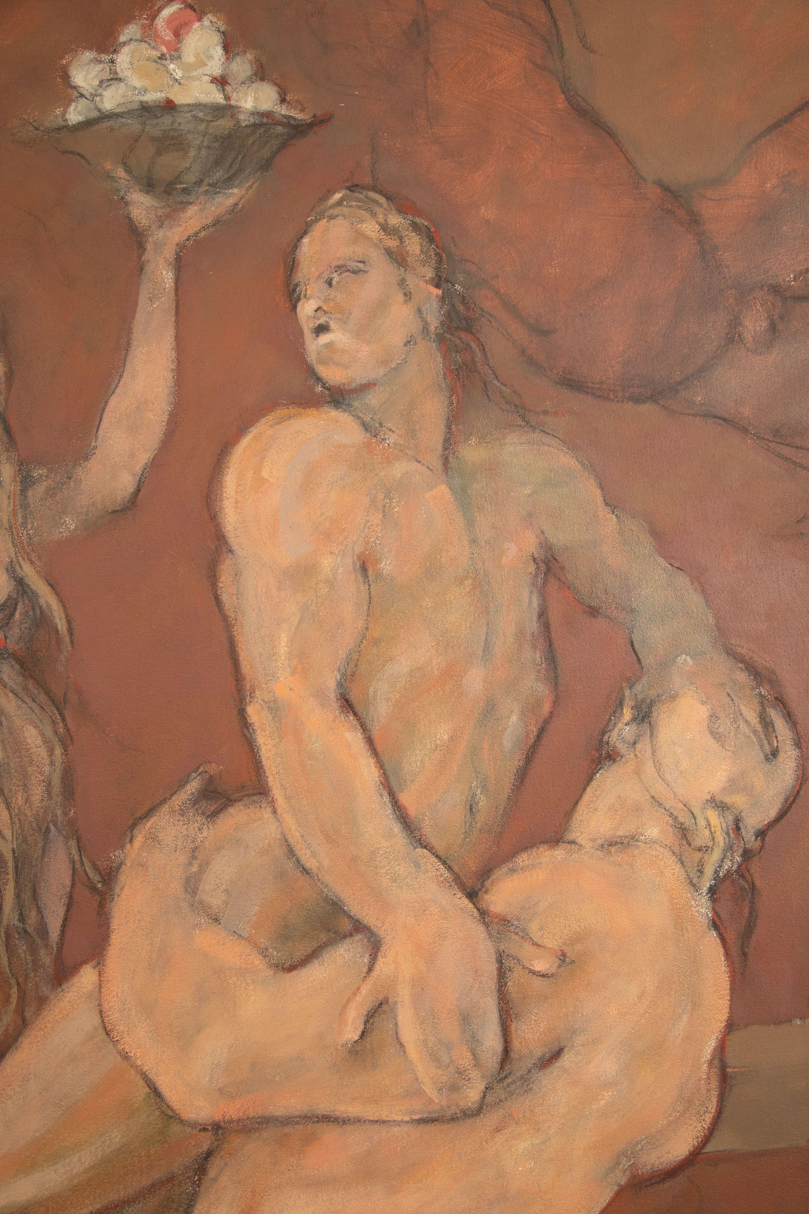 20ième siècle Huile monumentale sur toile de George Dureau, USA 1997 en vente