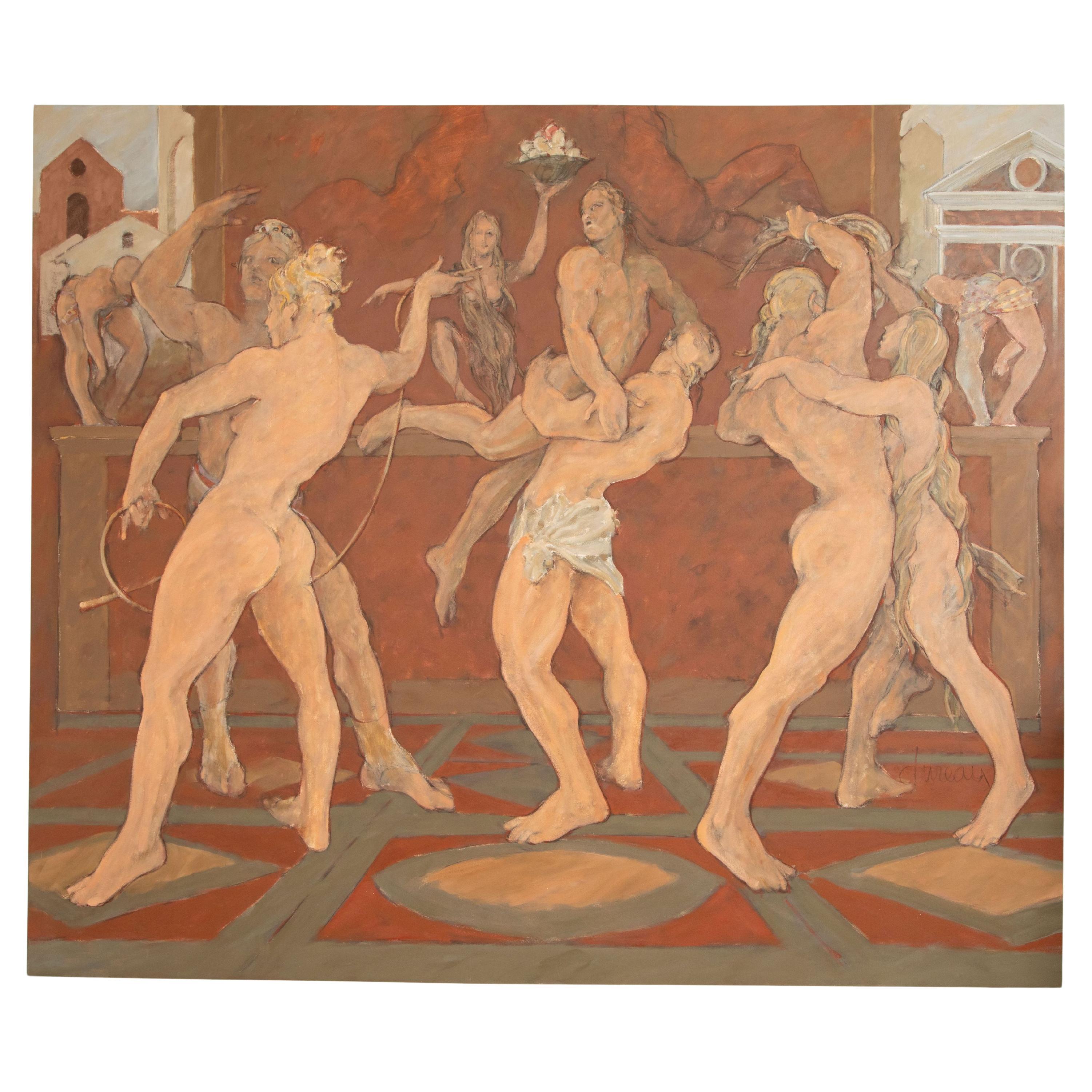 Huile monumentale sur toile de George Dureau, USA 1997 en vente