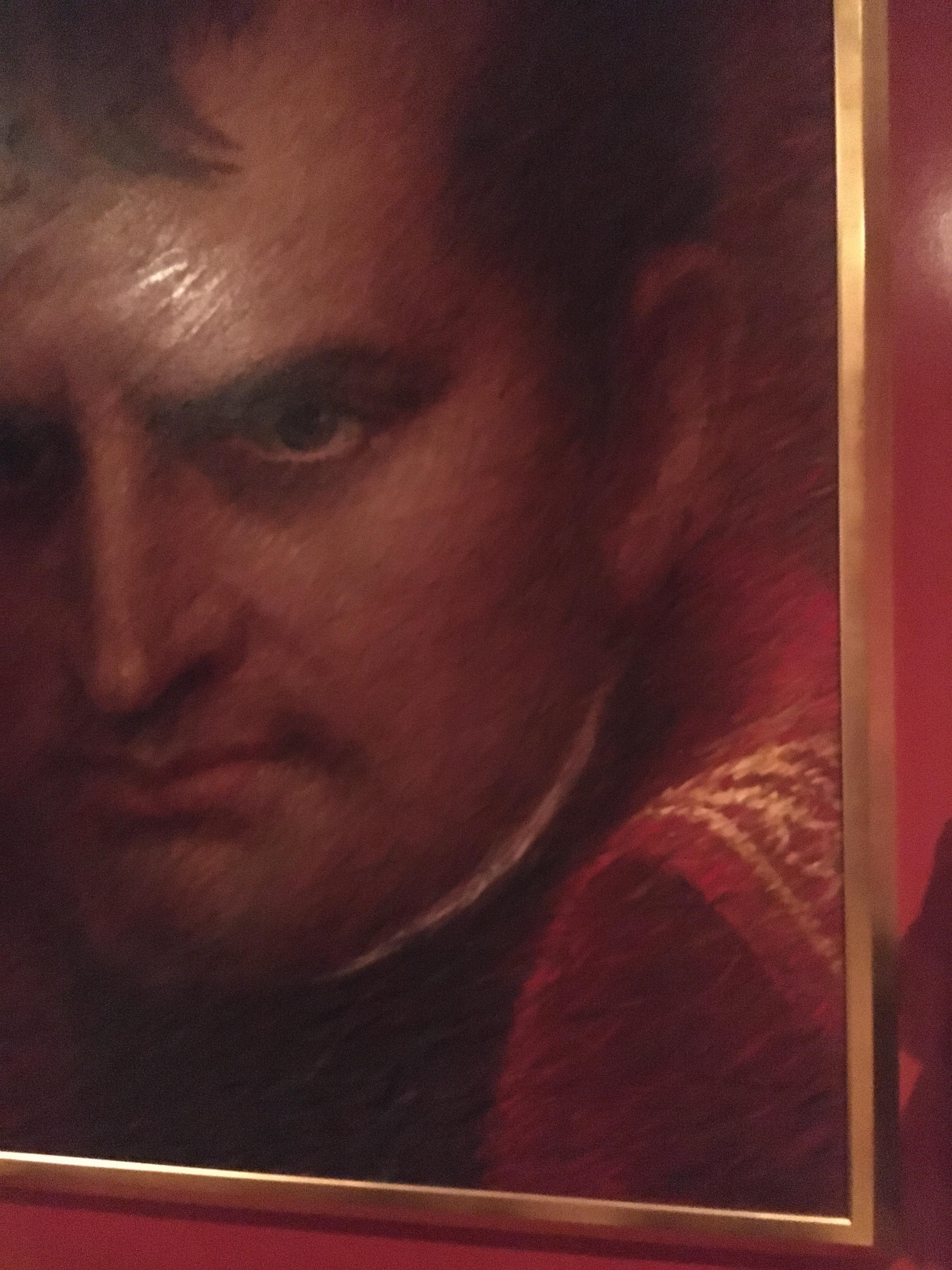 Monumental Oil on Canvas Portrait of Napoleon in Giltwood Frame Artist Dan Piel In Excellent Condition In Buchanan, MI