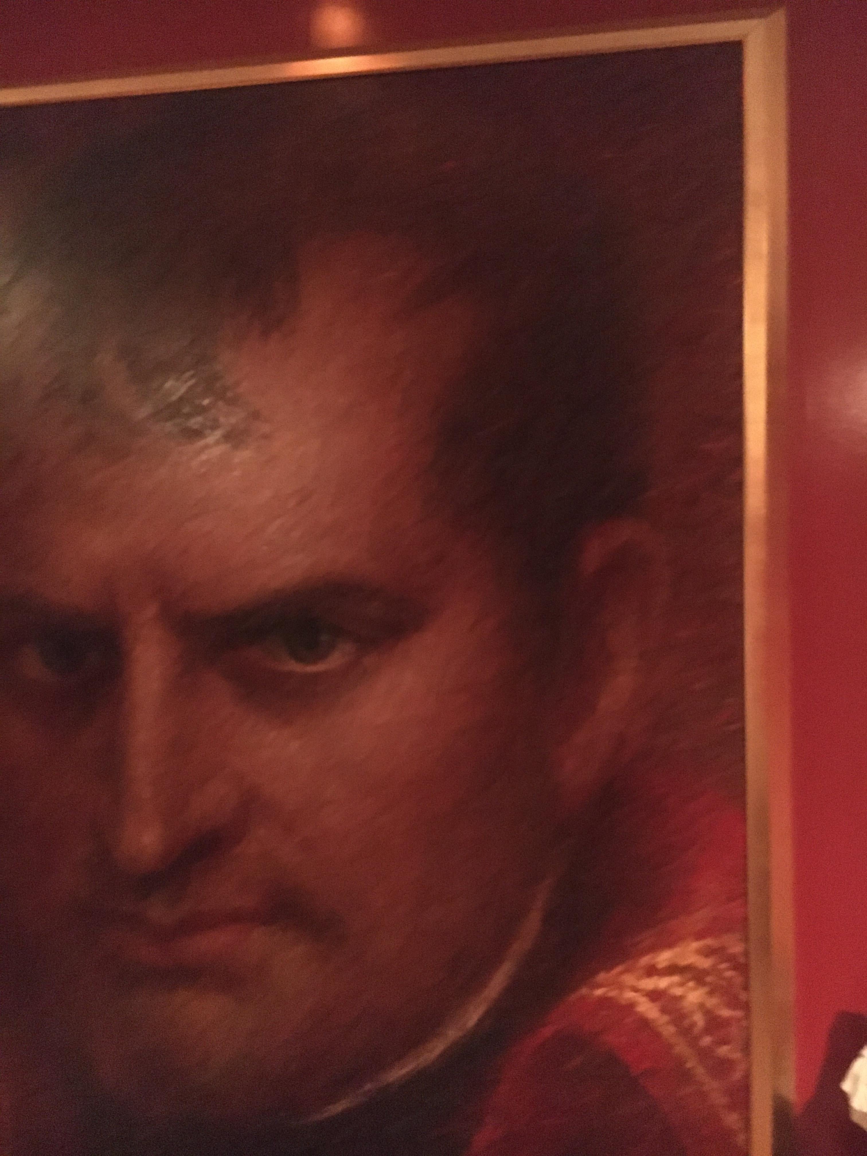 20th Century Monumental Oil on Canvas Portrait of Napoleon in Giltwood Frame Artist Dan Piel