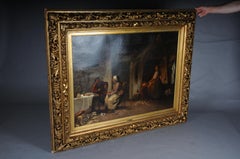 Monumental oil painting by Hermann Pabst, The Return of the Sailor (1840-1910)