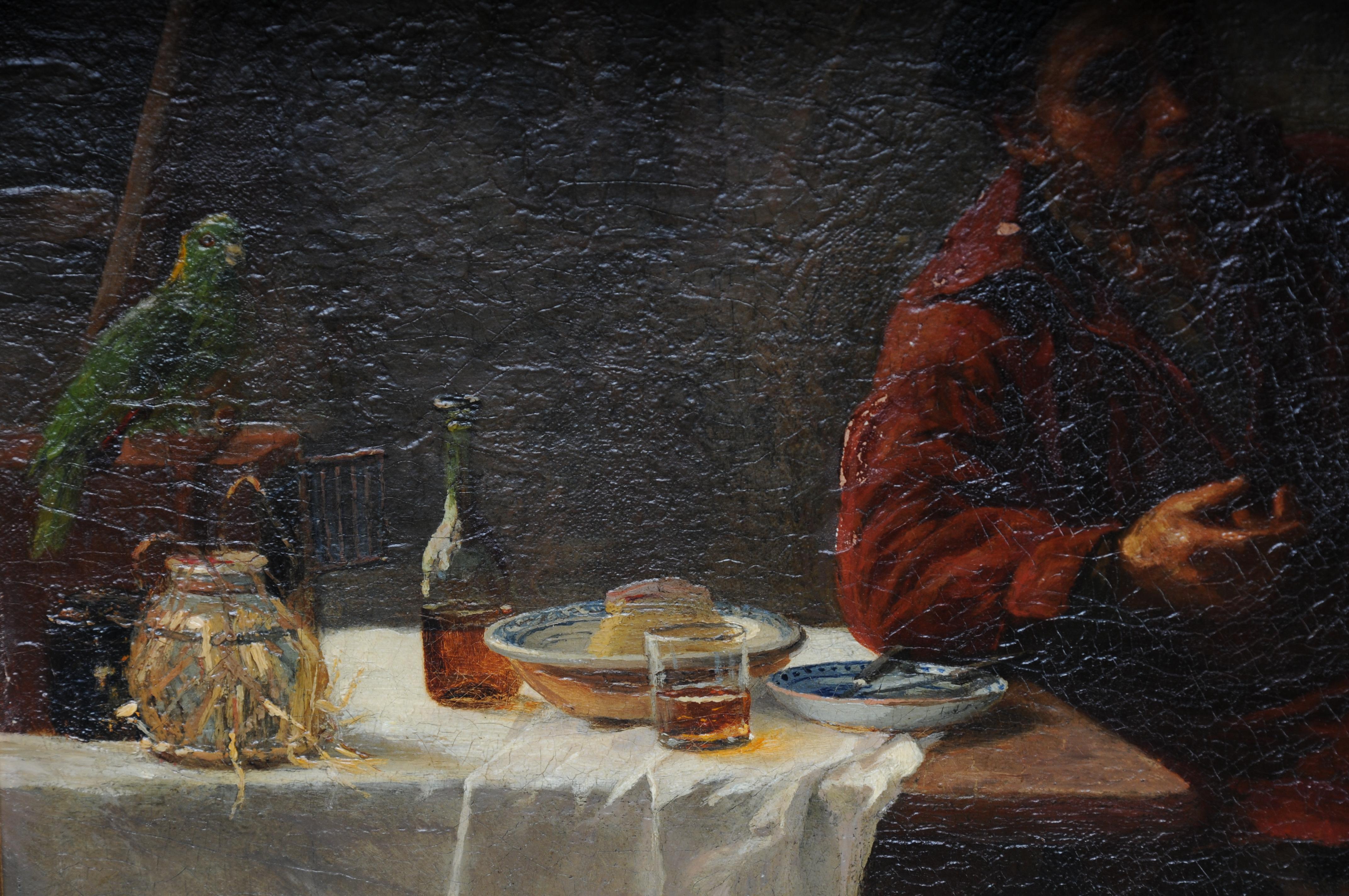 Toile Peinture à l'huile monumentale de Hermann Pabst, Le retour du marin (1840-1910) en vente