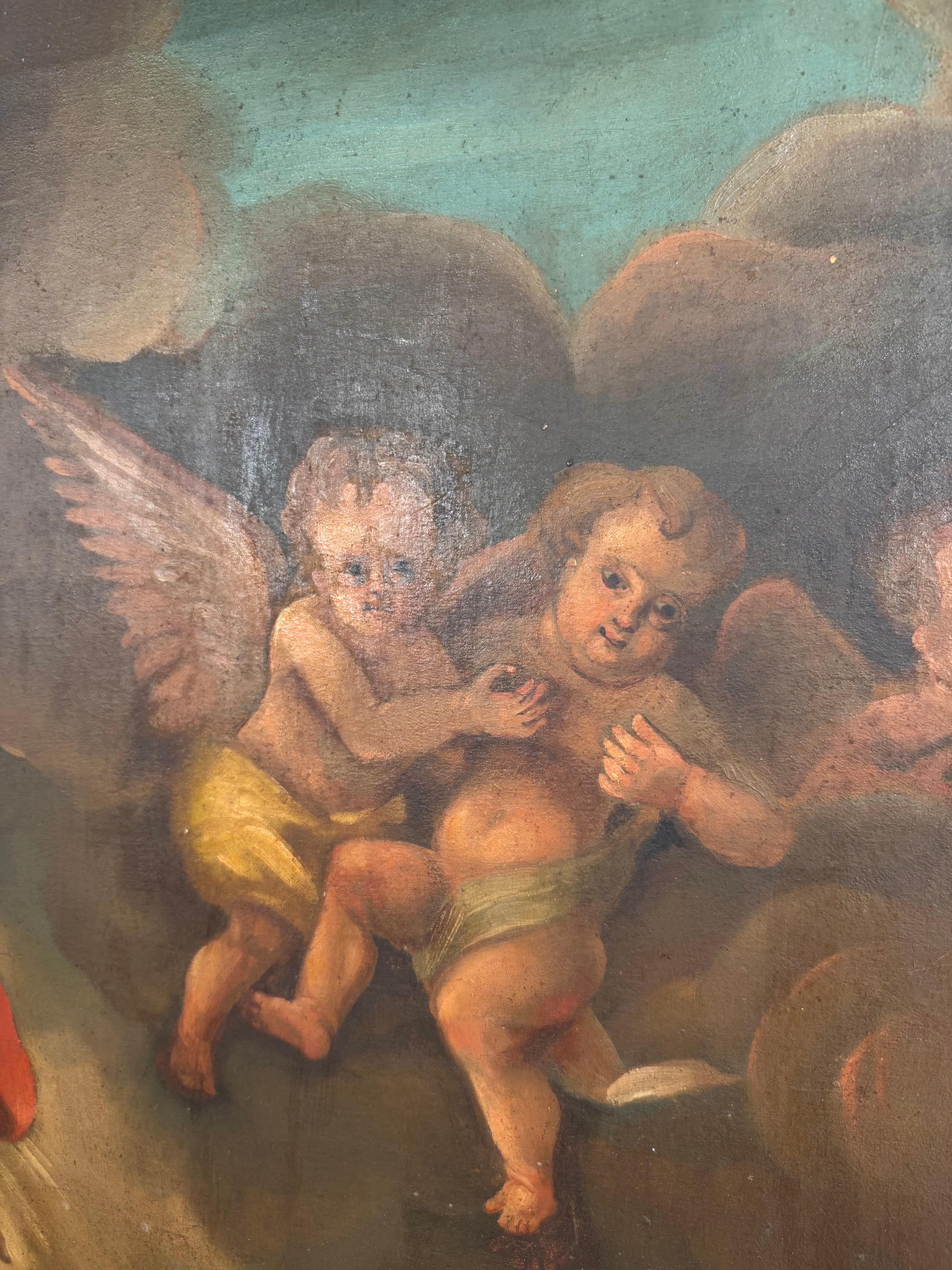 Monumentales Ölgemälde des Heiligen Antonius von Padua, 19. Jahrhundert im Angebot 4