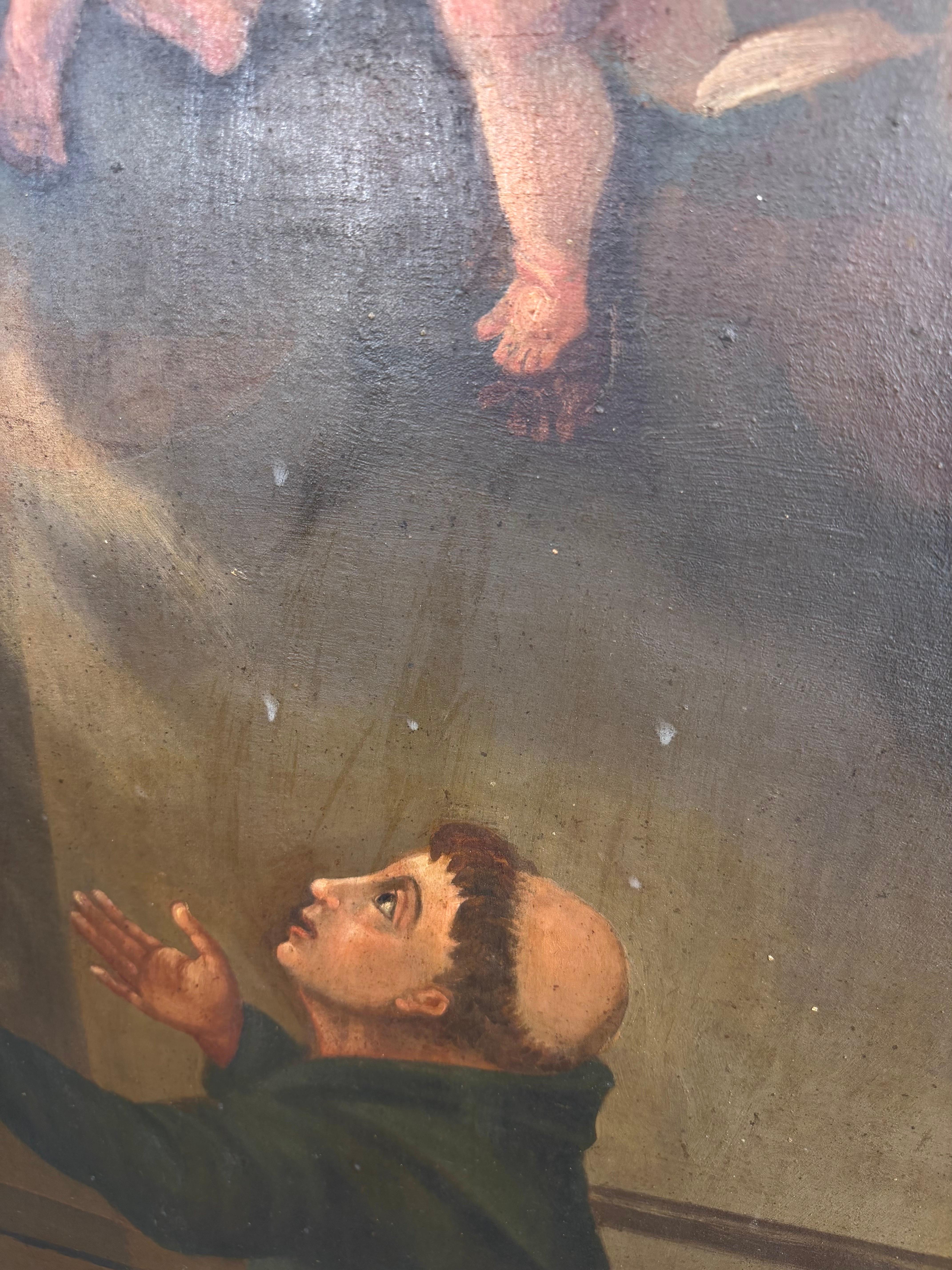 Monumentales Ölgemälde des Heiligen Antonius von Padua, 19. Jahrhundert im Angebot 6