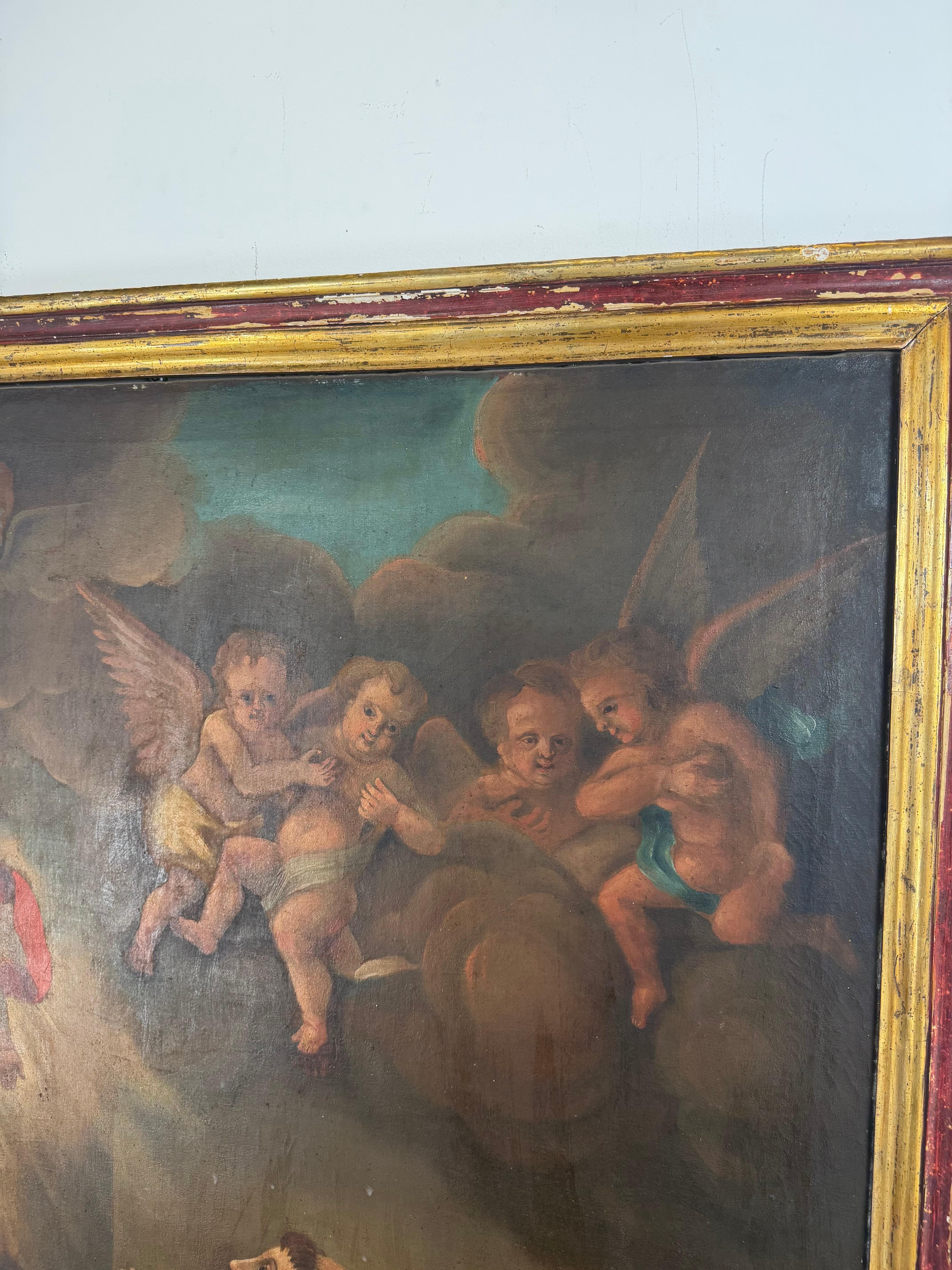 Monumentales Ölgemälde des Heiligen Antonius von Padua, 19. Jahrhundert im Angebot 14