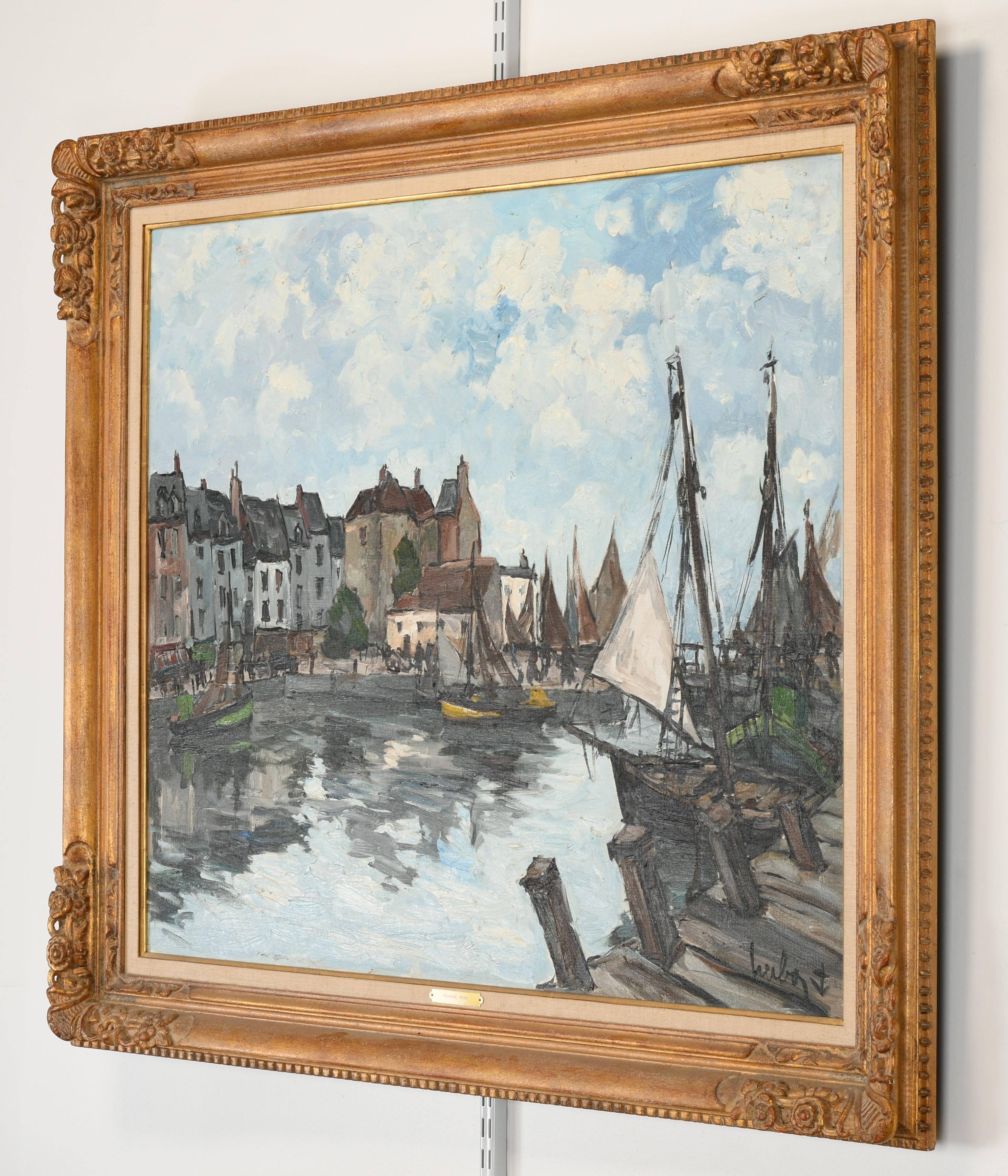 Monumental Oil Painting on Canvas by Fernand Herbo, 20th Century In Good Condition In Hamburg, PA